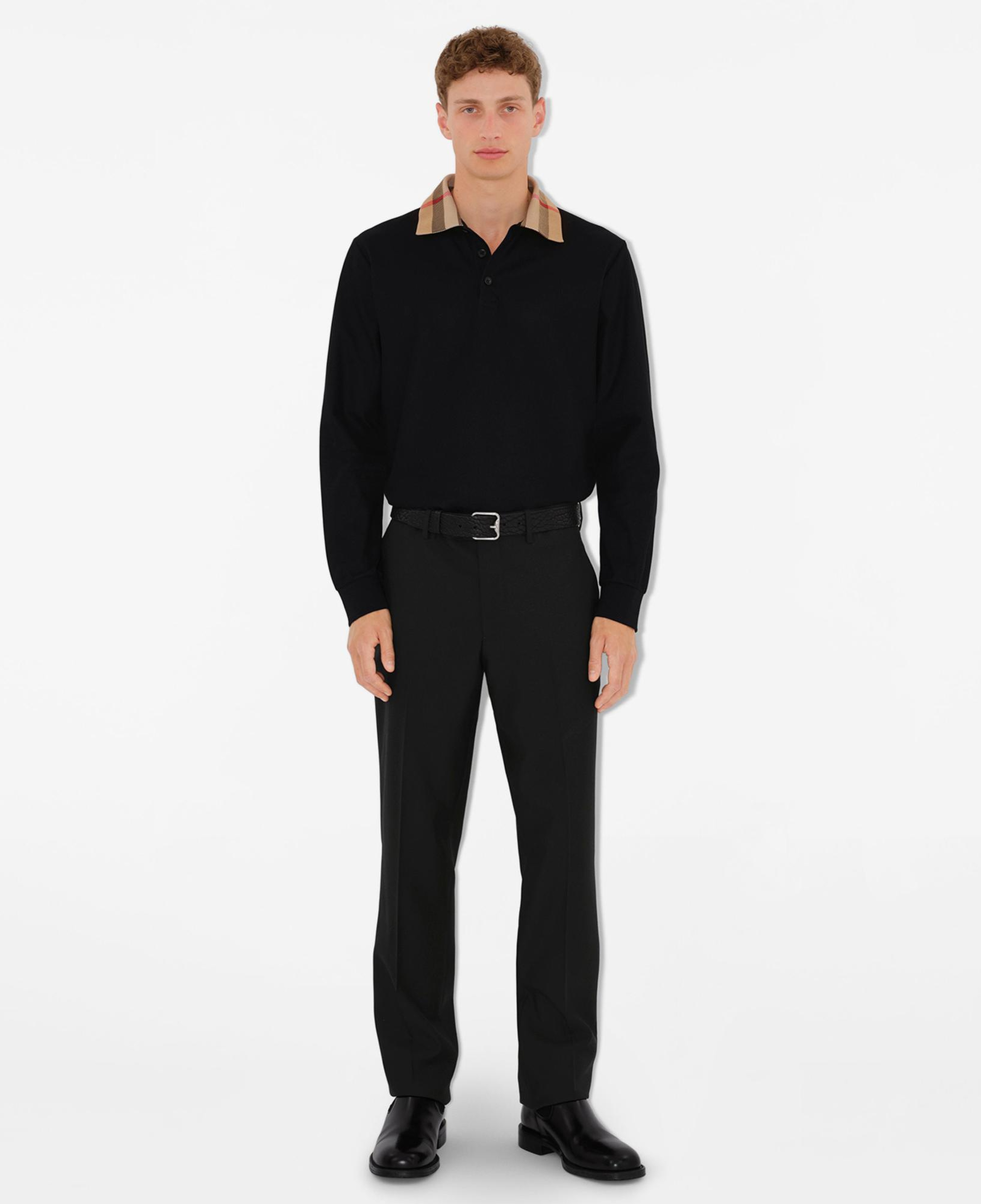 Burberry Pamuklu Erkek Siyah Polo