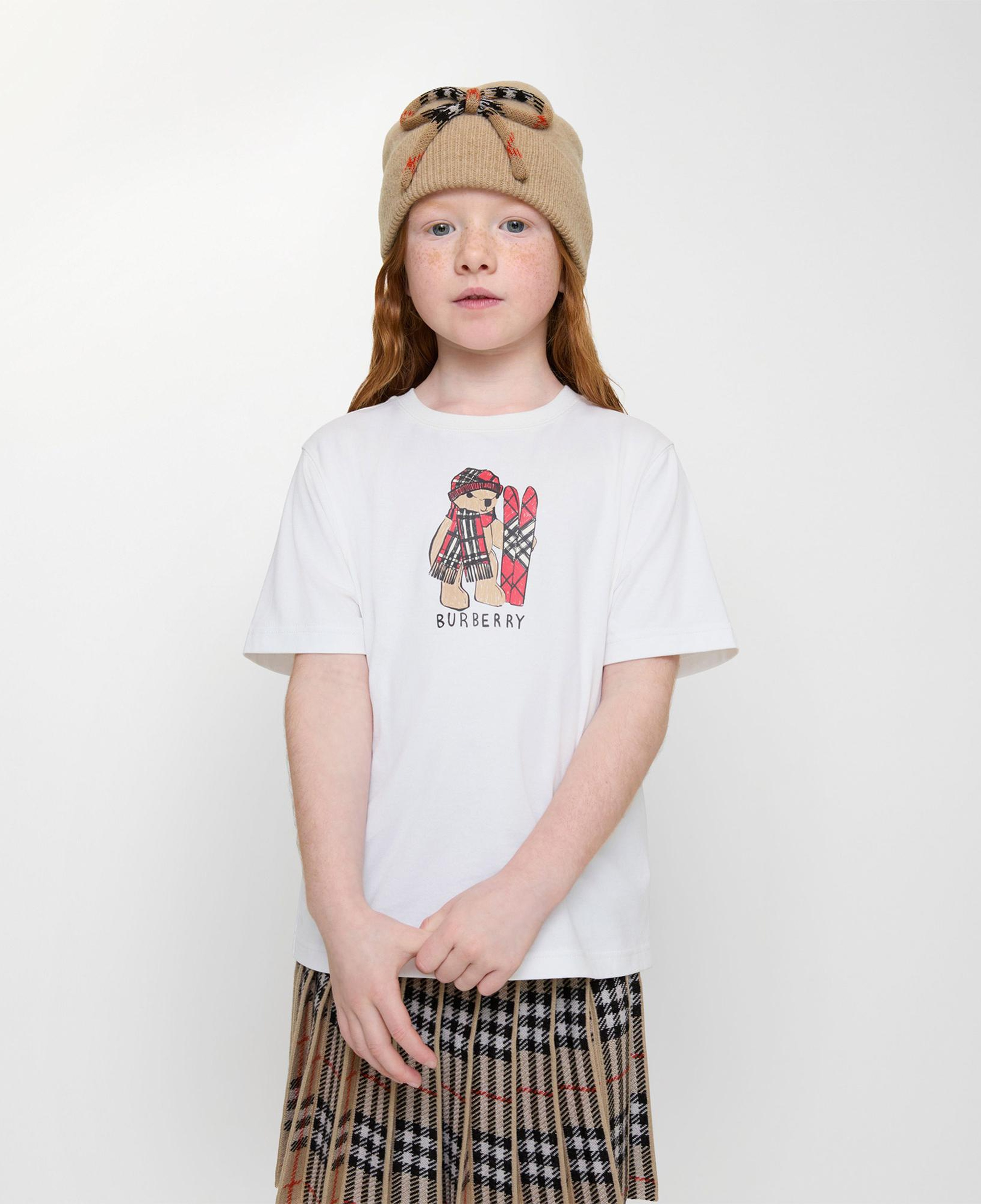 Burberry Cedar Teddy Çocuk Beyaz T-Shirt