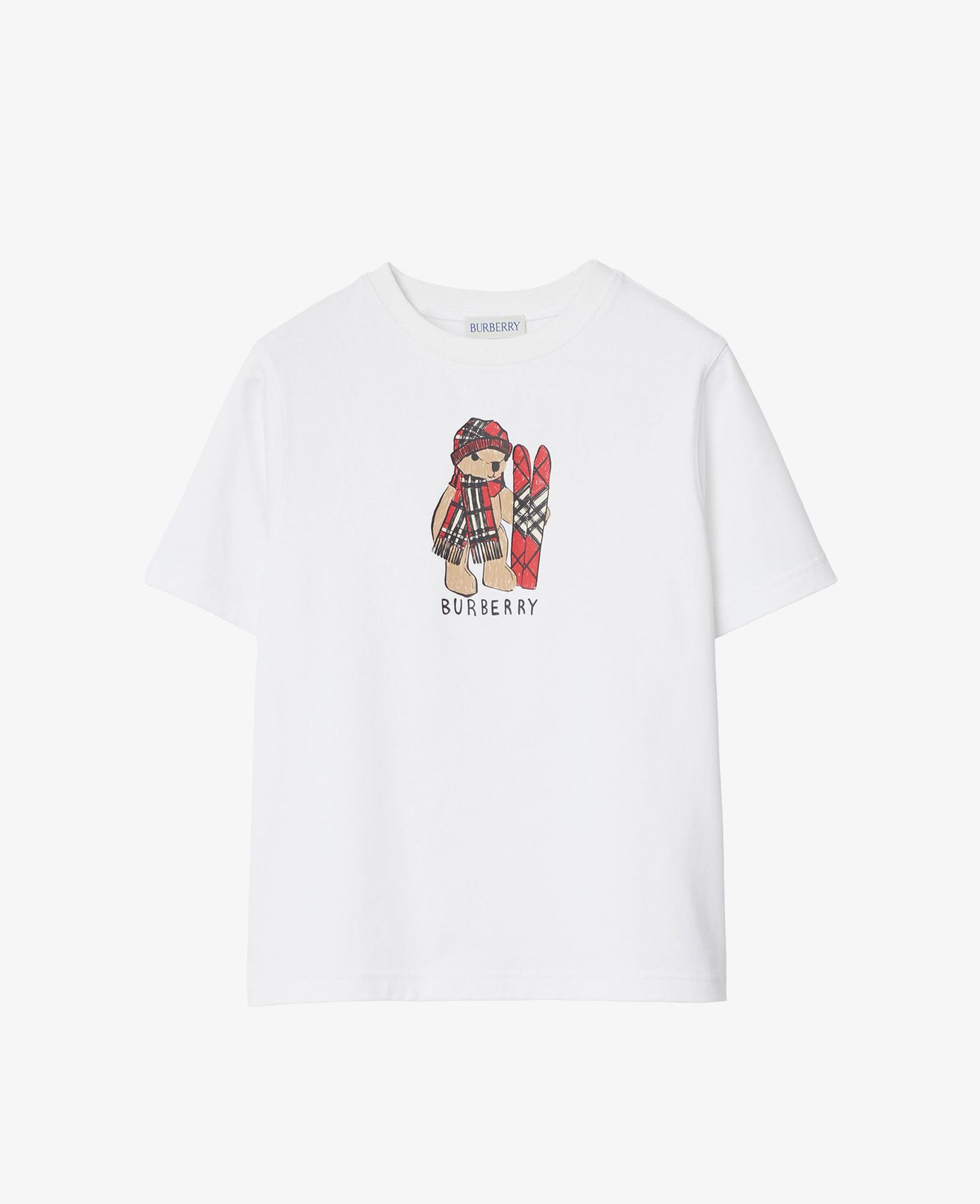 Burberry Cedar Teddy Çocuk Beyaz T-Shirt