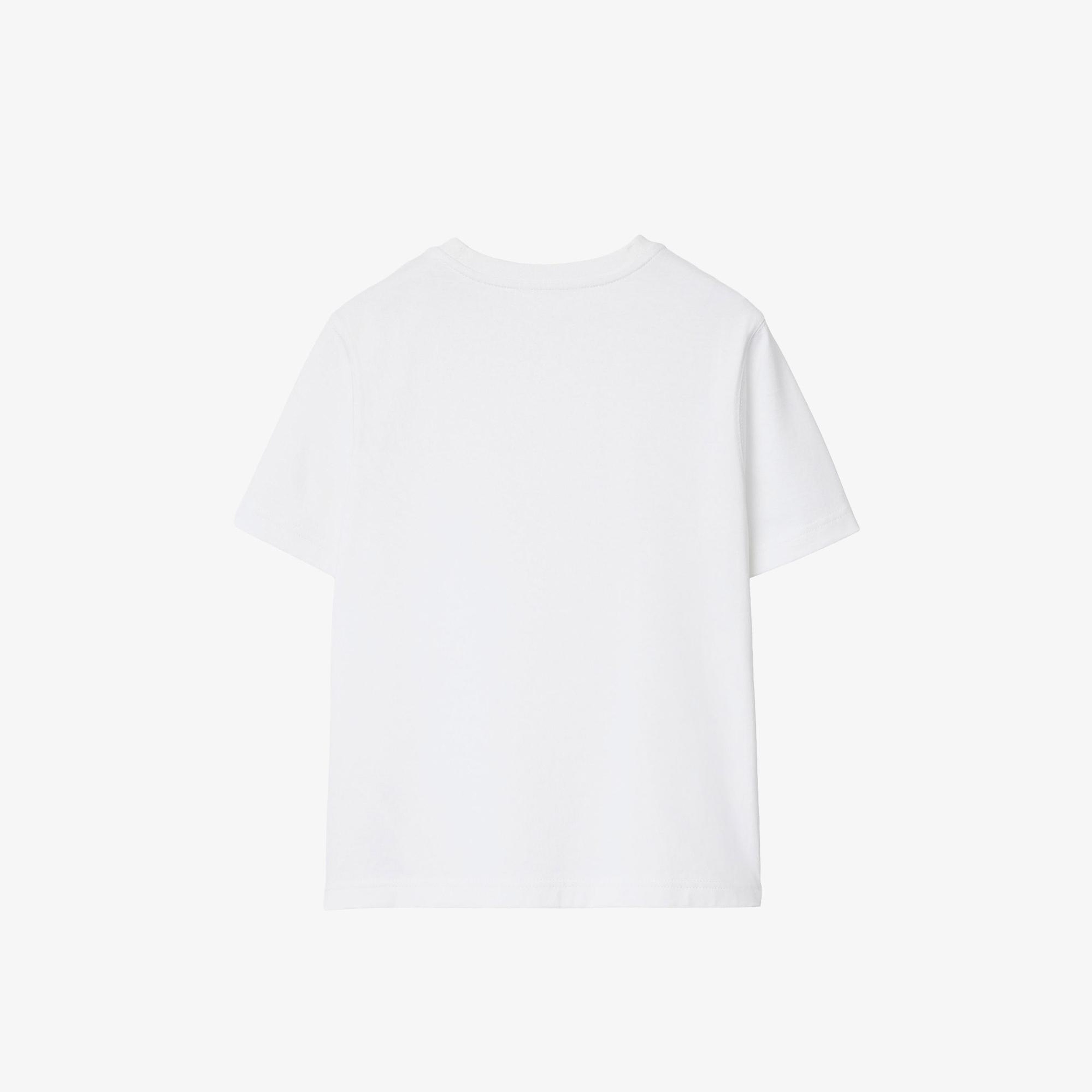 Burberry Cedar Teddy Çocuk Beyaz T-Shirt