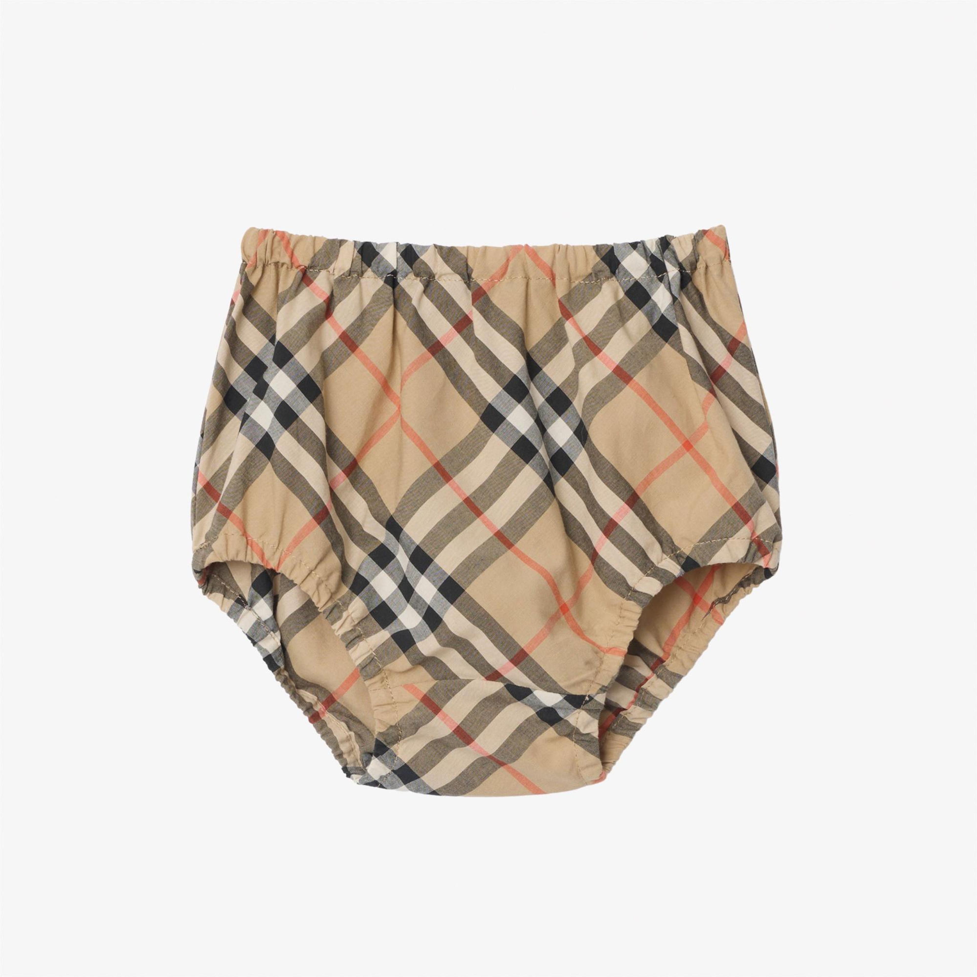 Burberry Draya Çocuk Beyaz Elbise