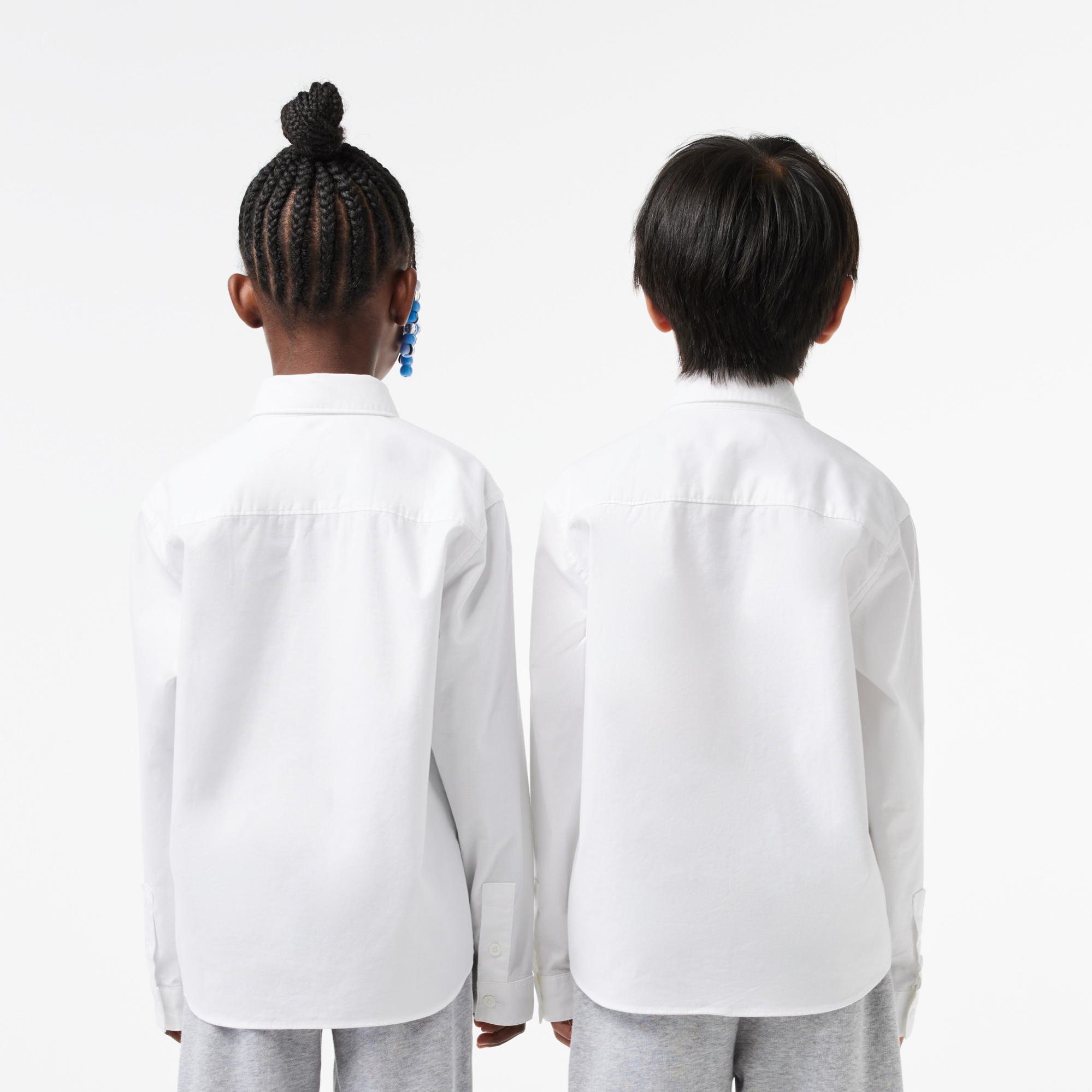 Lacoste Çocuk Uzun Kollu Beyaz Gömlek