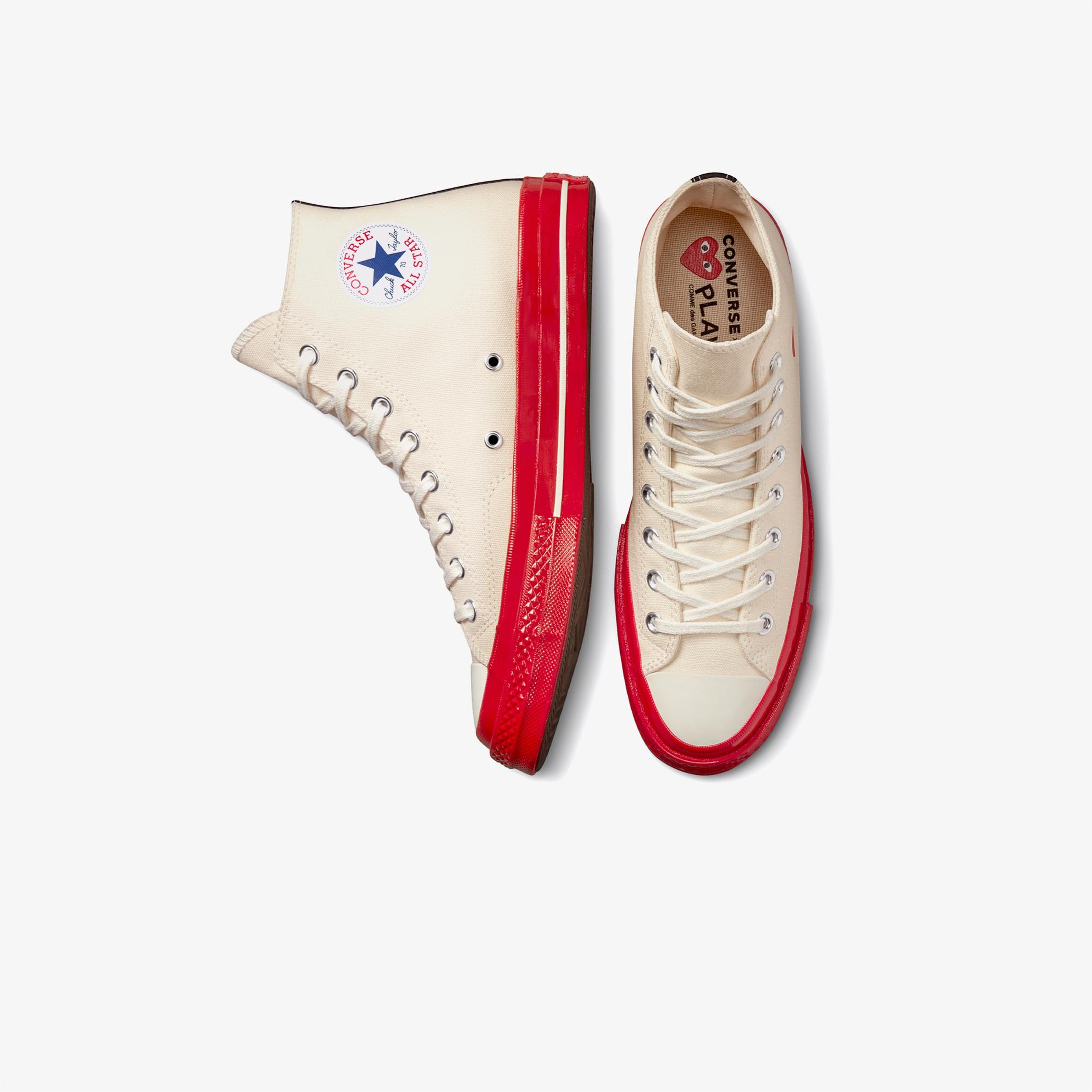 Converse X Comme Des Garçons Play Chuck 70 Unisex Krem Sneaker