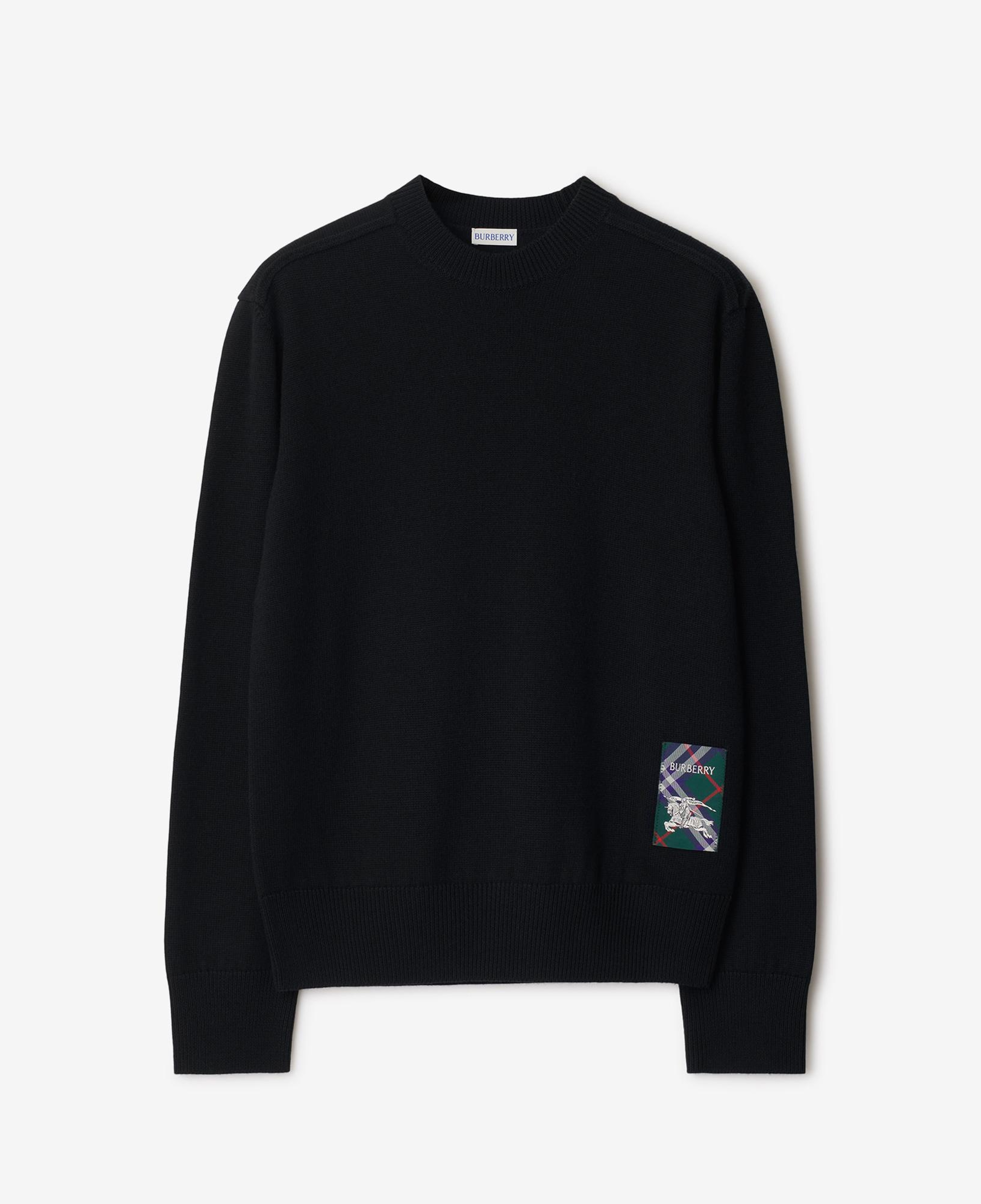 Burberry Smt Label Wool Erkek Siyah Kazak