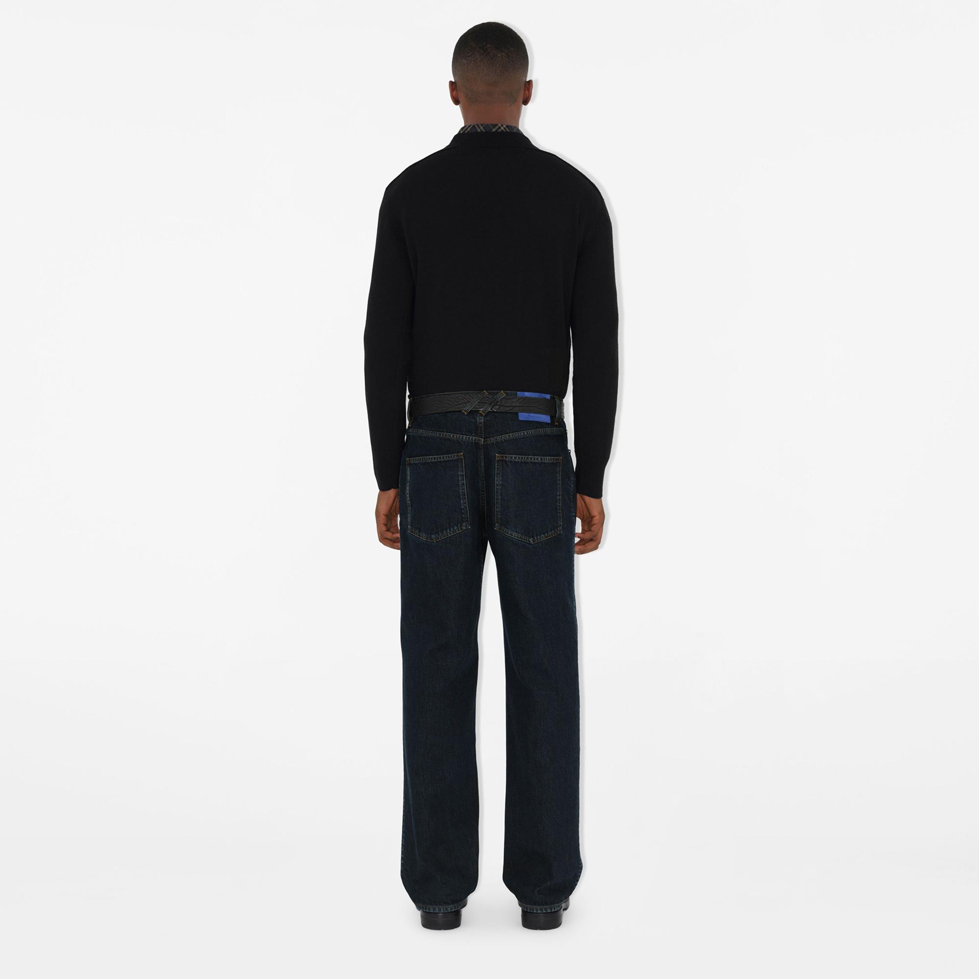 Burberry Smt Label Wool Erkek Siyah Kazak