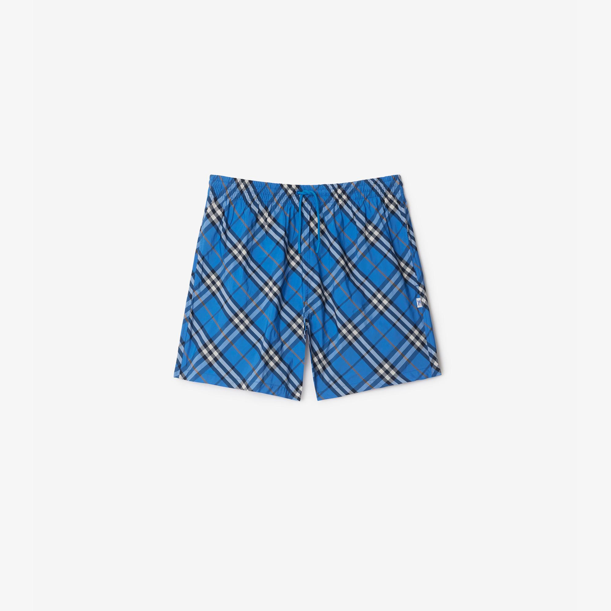 Burberry Check Erkek Mavi Deniz Şortu