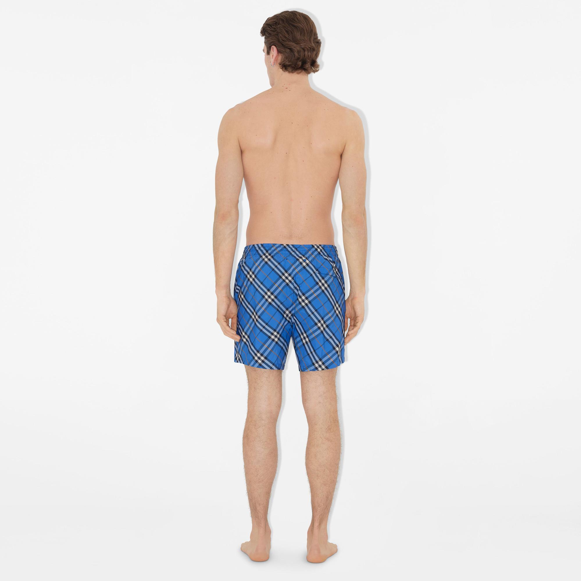 Burberry Check Erkek Mavi Deniz Şortu