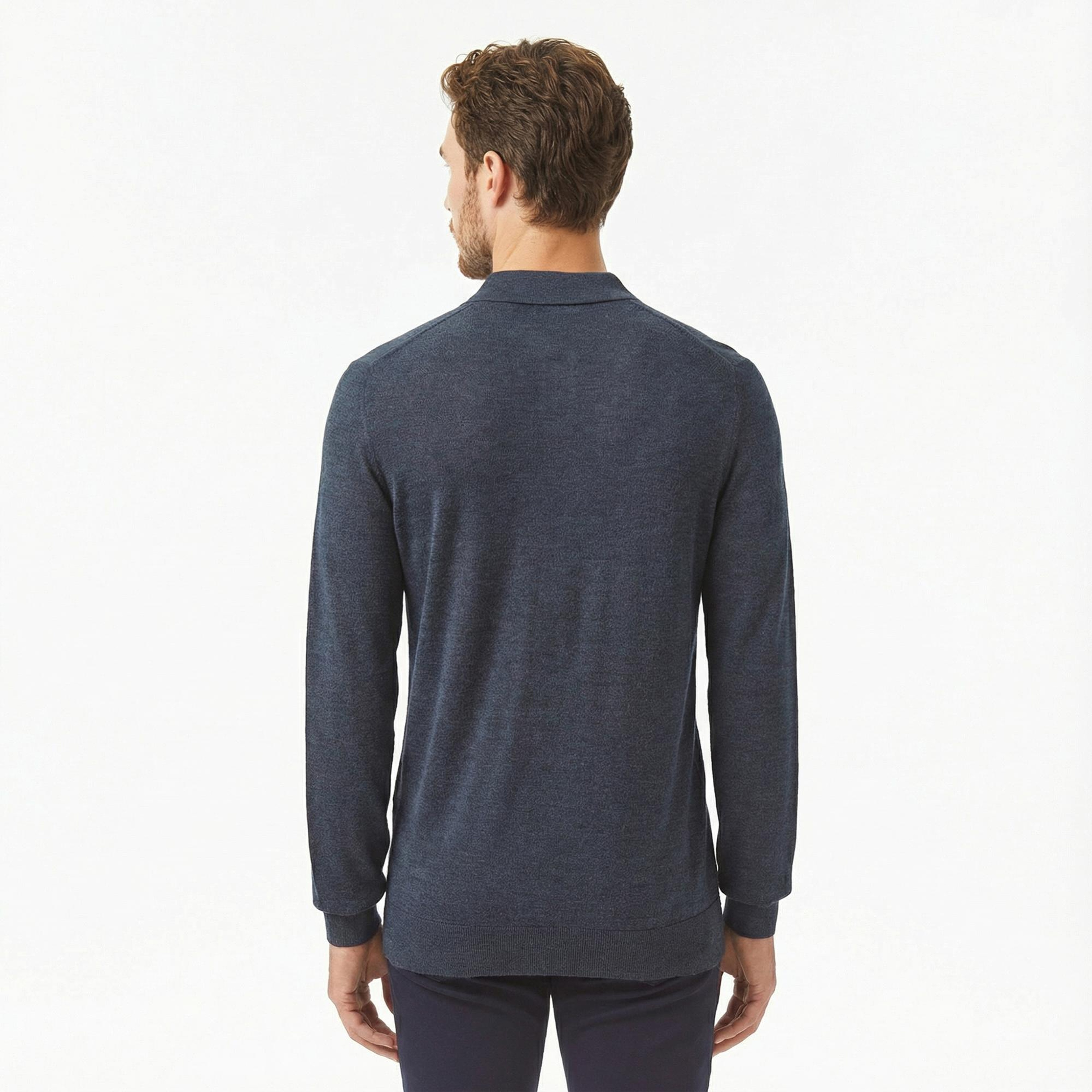 Lacoste Erkek Classic Fit Polo Yaka Lacivert Kazak