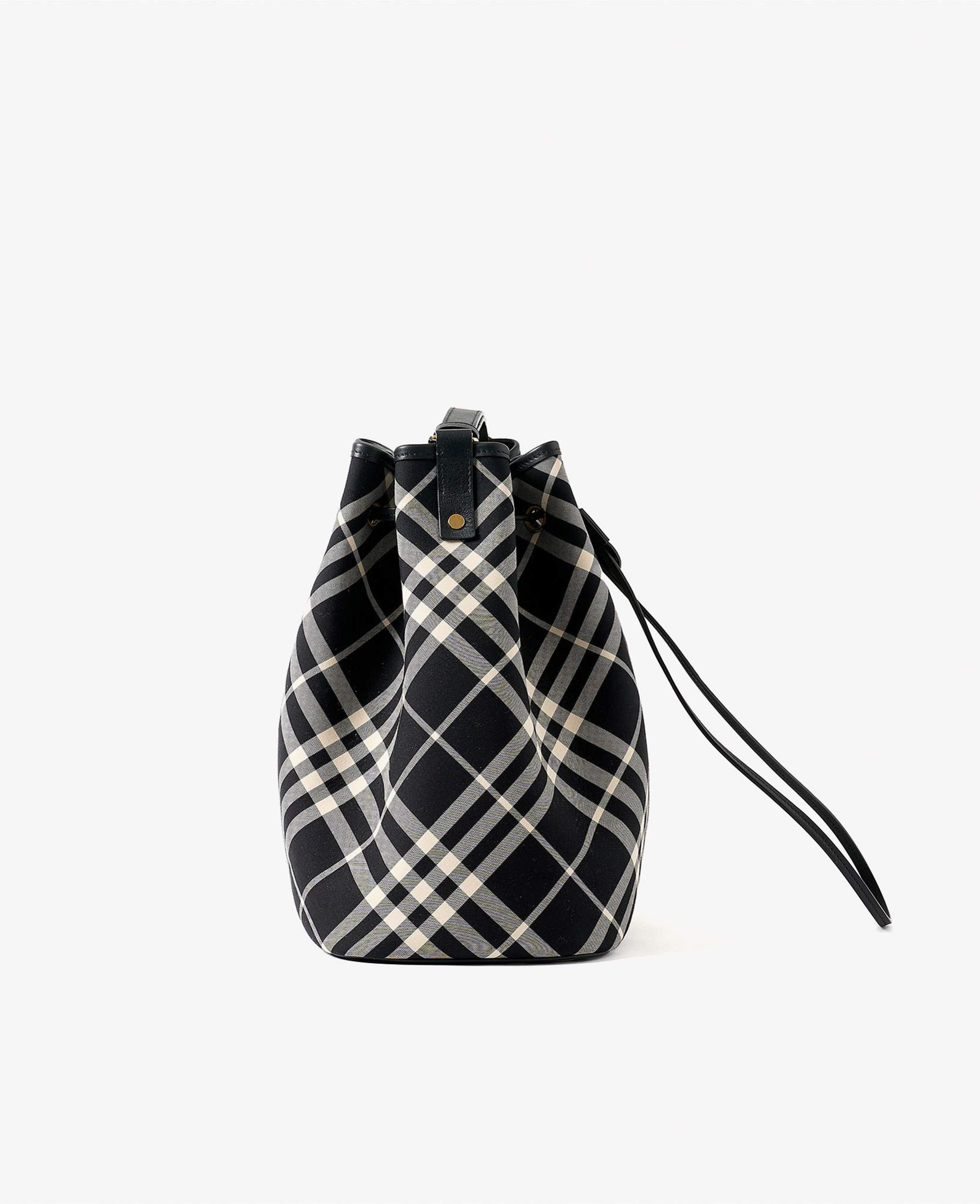 Burberry Medium Check Bucket Kadın Siyah Omuz Çantası