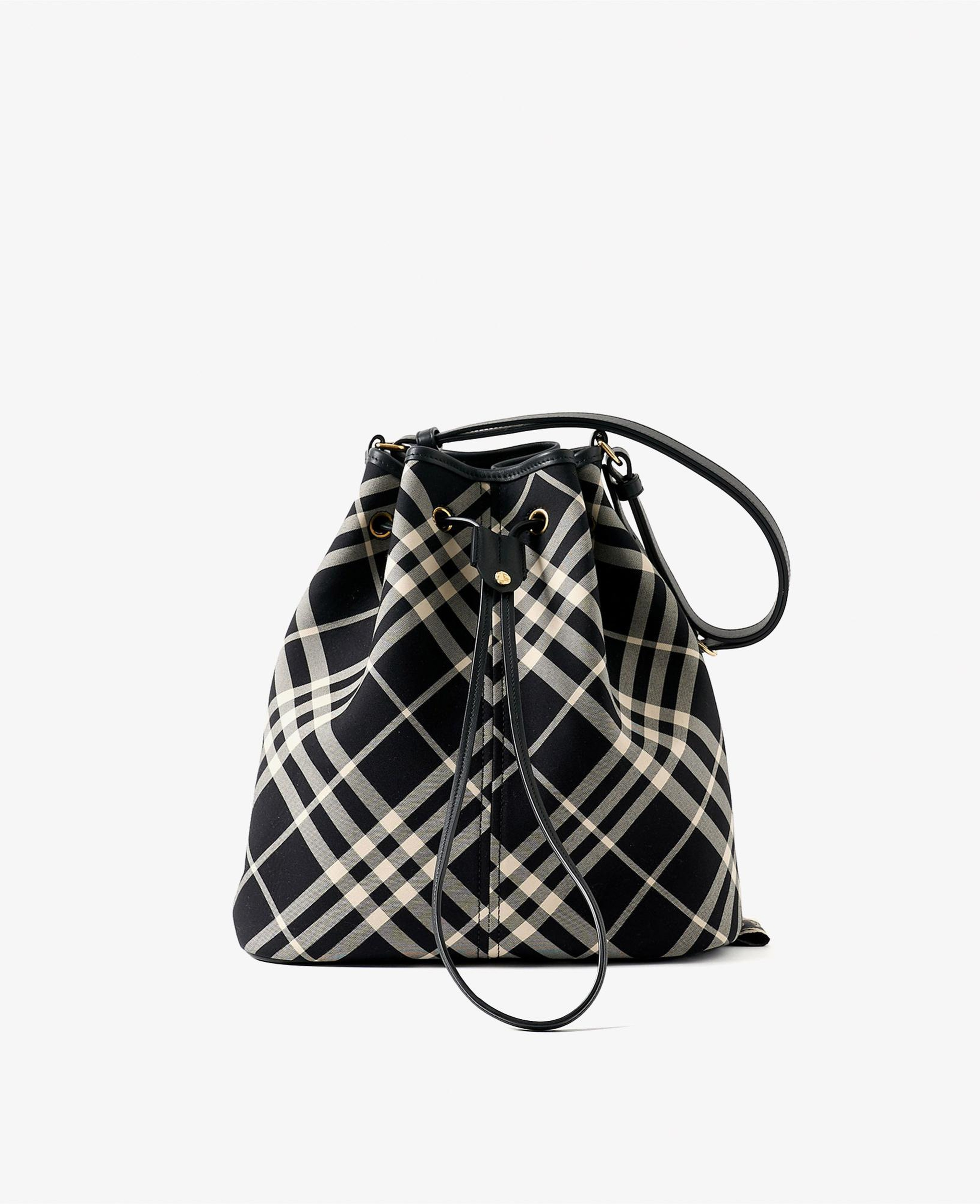 Burberry Medium Check Bucket Kadın Siyah Omuz Çantası