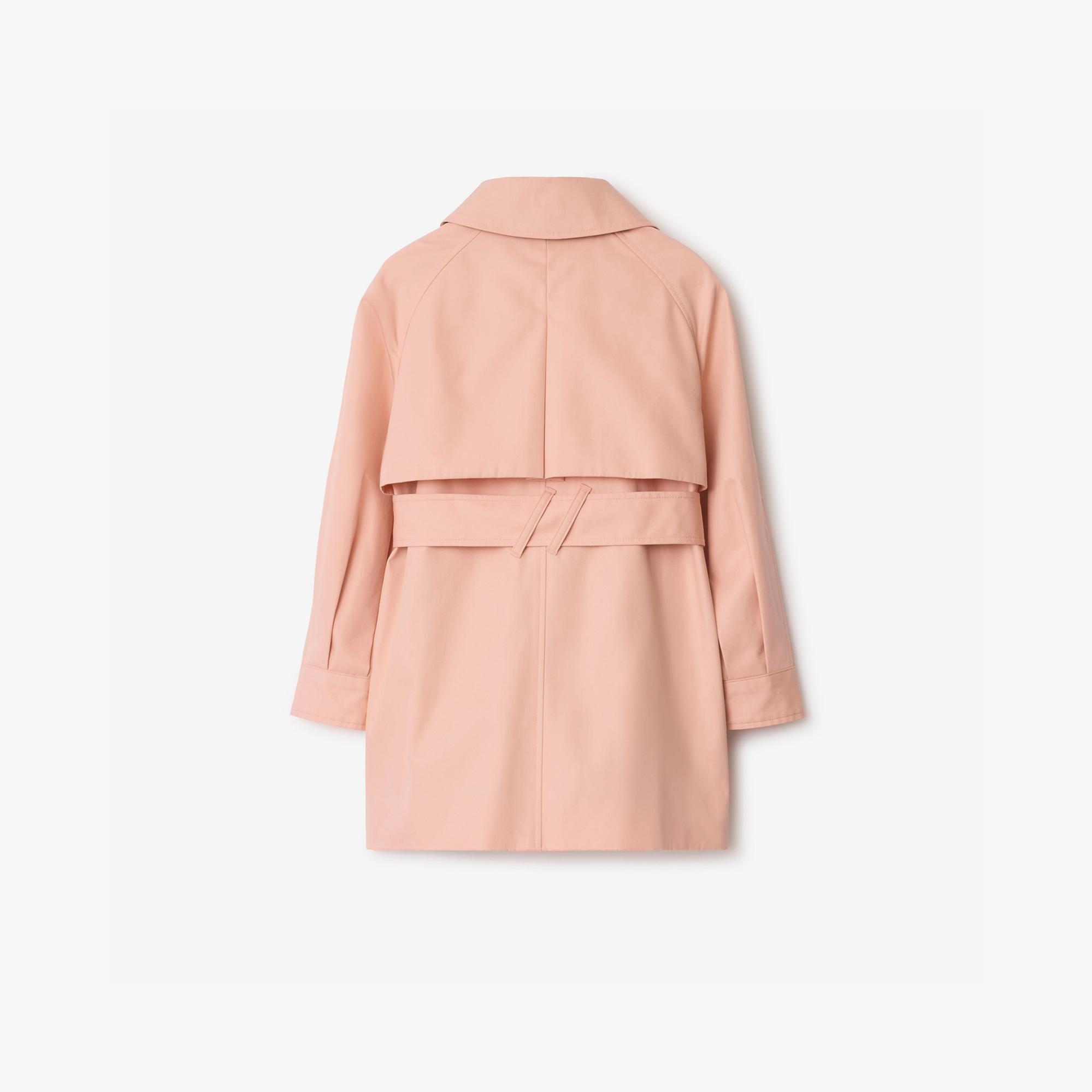 Burberry Lilith Cotton Hooded Çocuk Pembe Trençkot