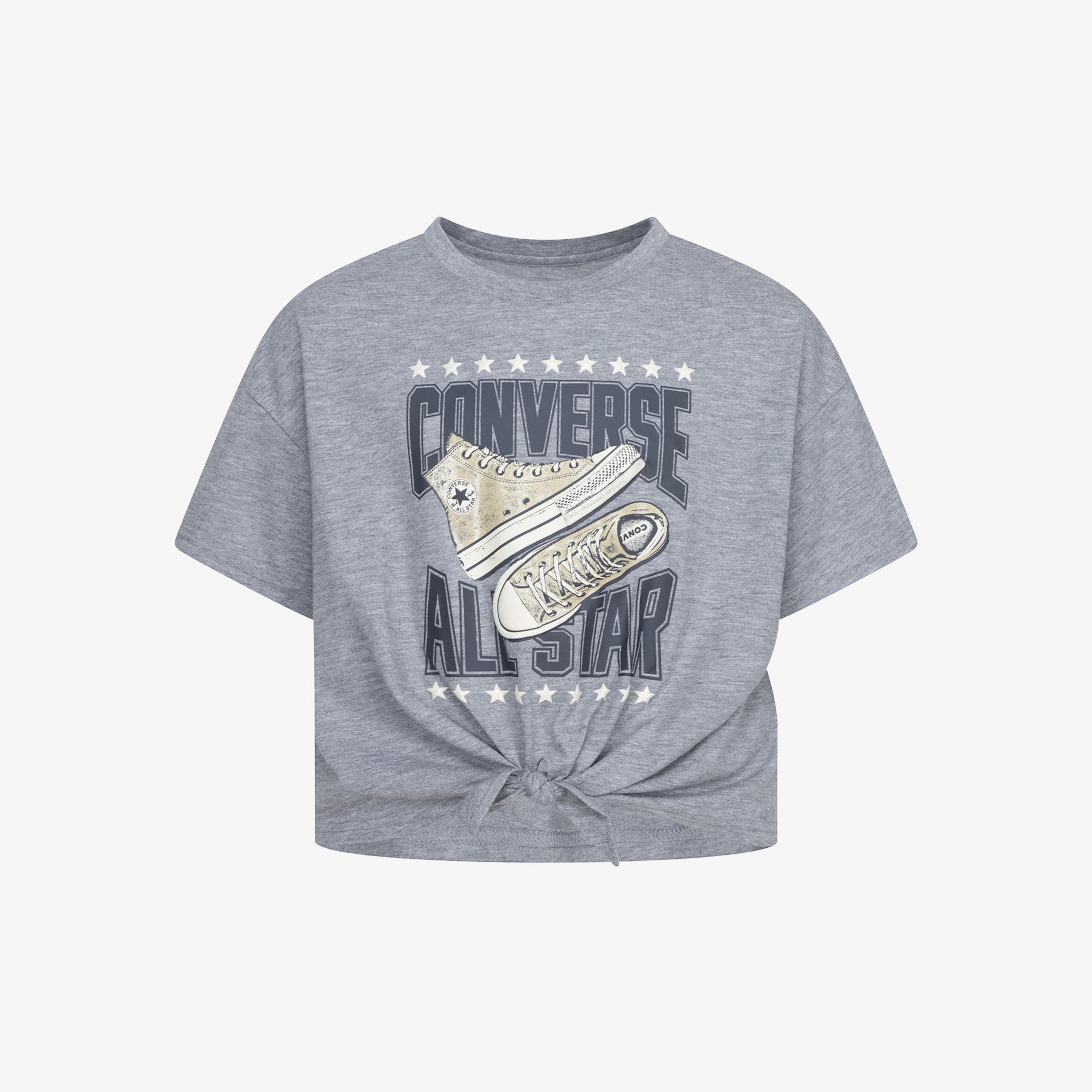 Converse Tıe Front Çocuk Gri T-Shirt