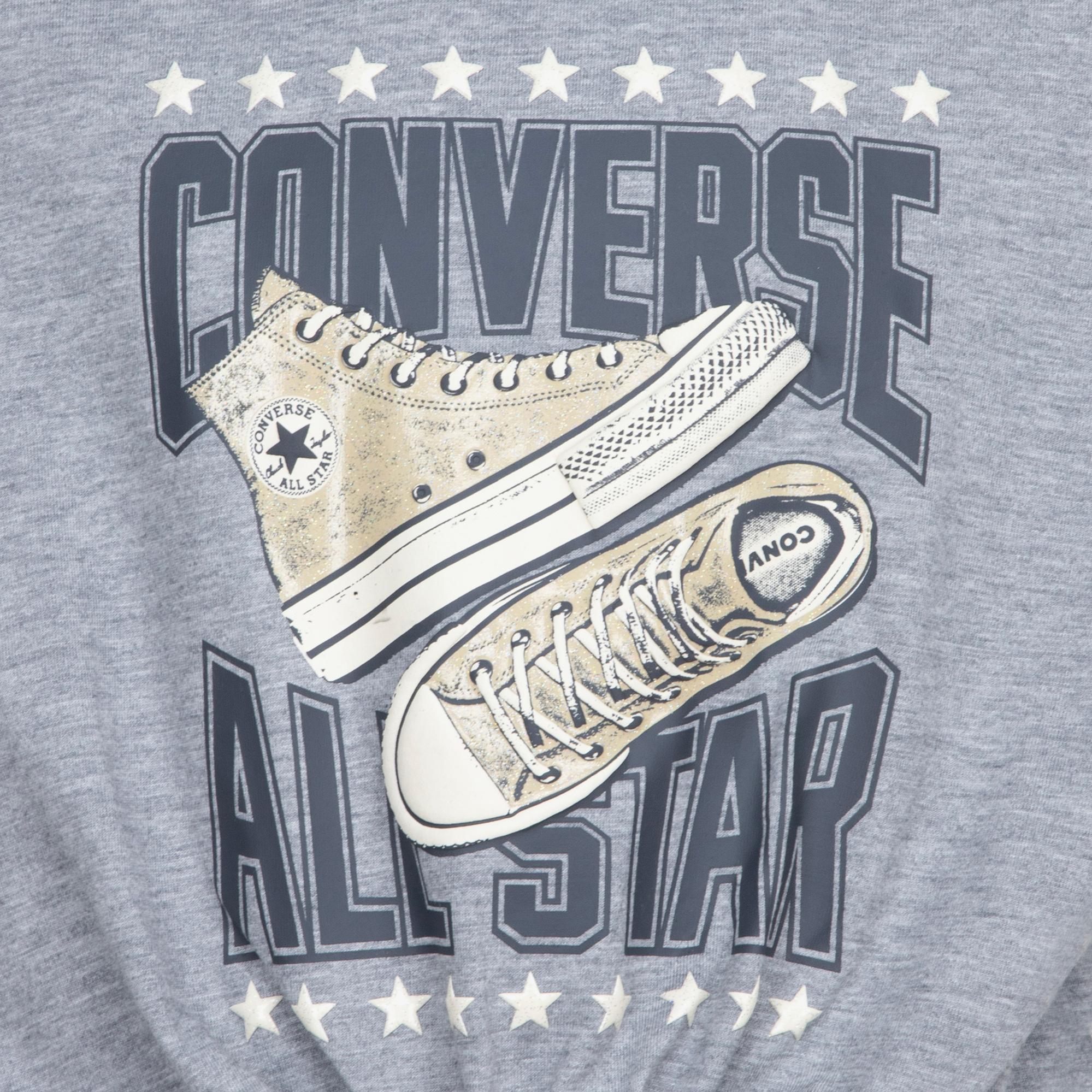 Converse Tıe Front Çocuk Gri T-Shirt