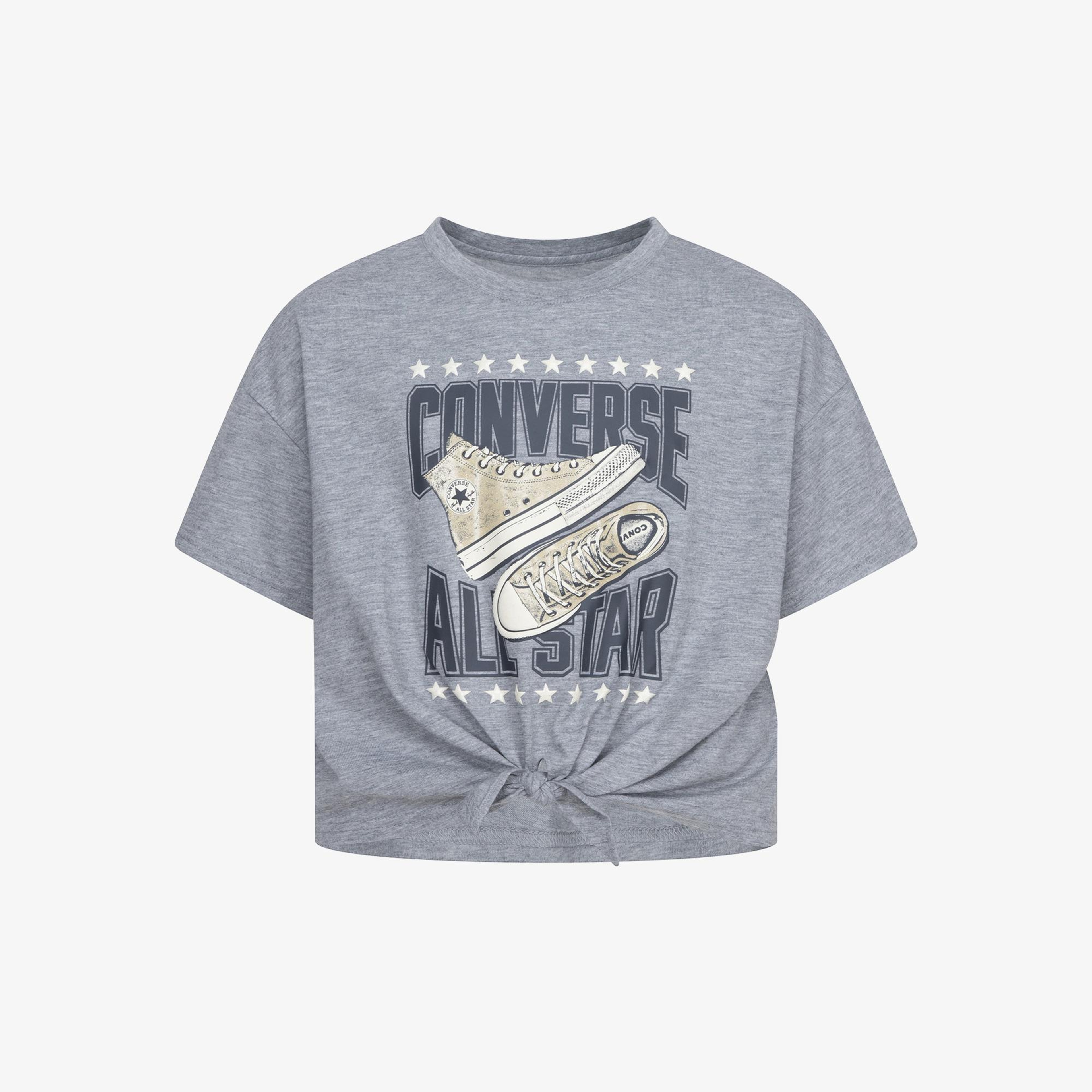 Converse Tıe Front Çocuk Gri T-Shirt
