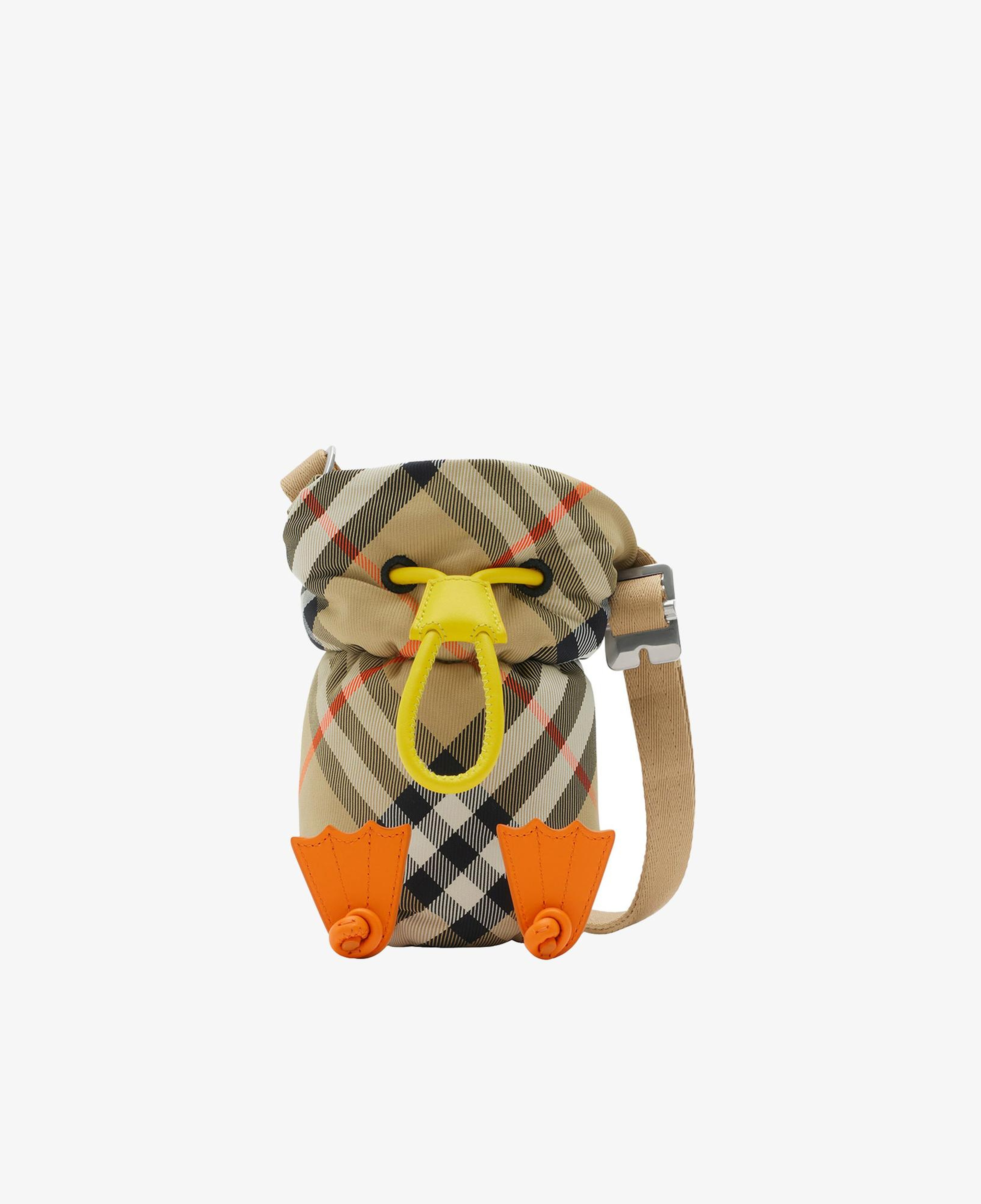 Burberry Duck Check Nylon Çocuk Bej Omuz Çantası
