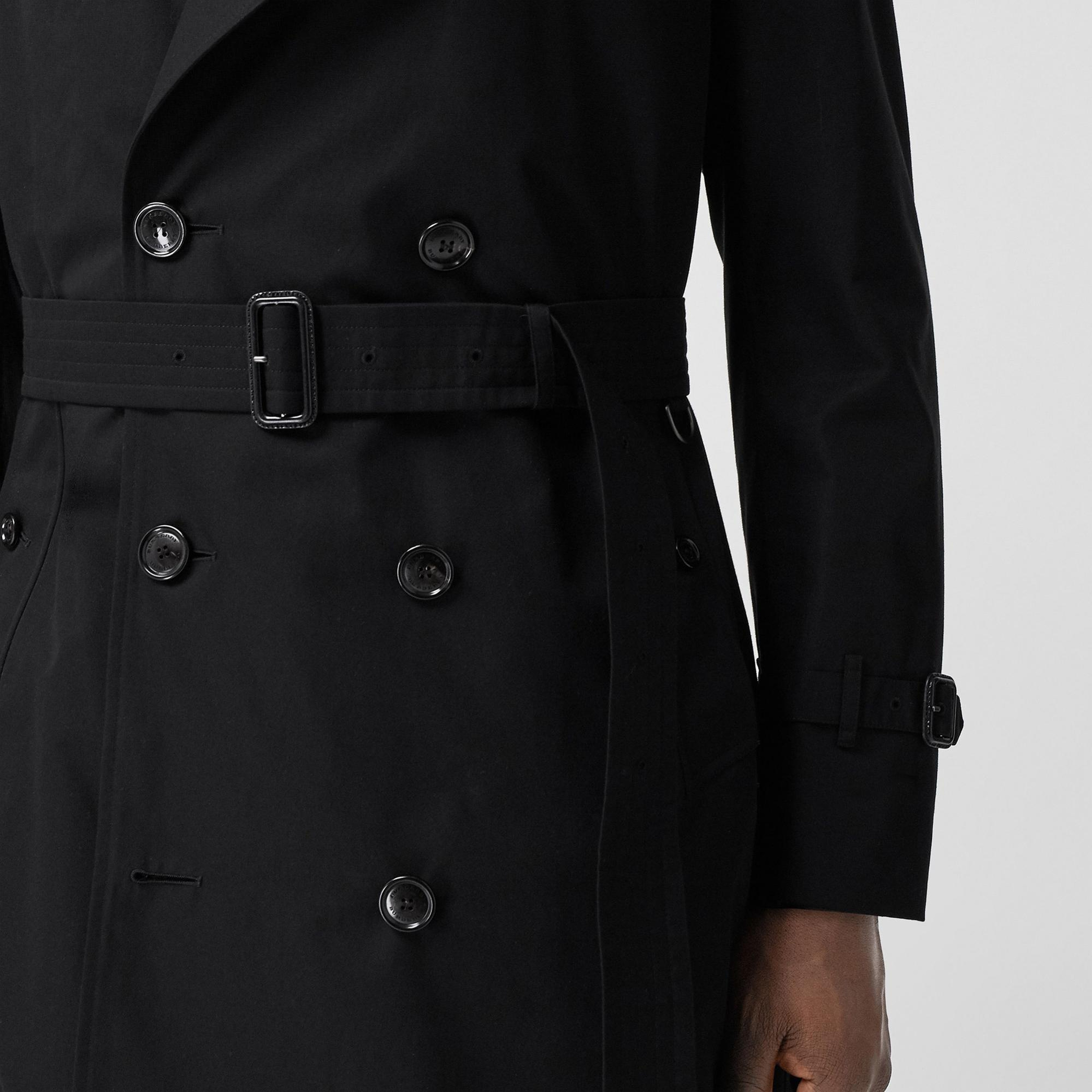 Burberry The Long Chelsea Heritage Erkek Siyah Trençkot