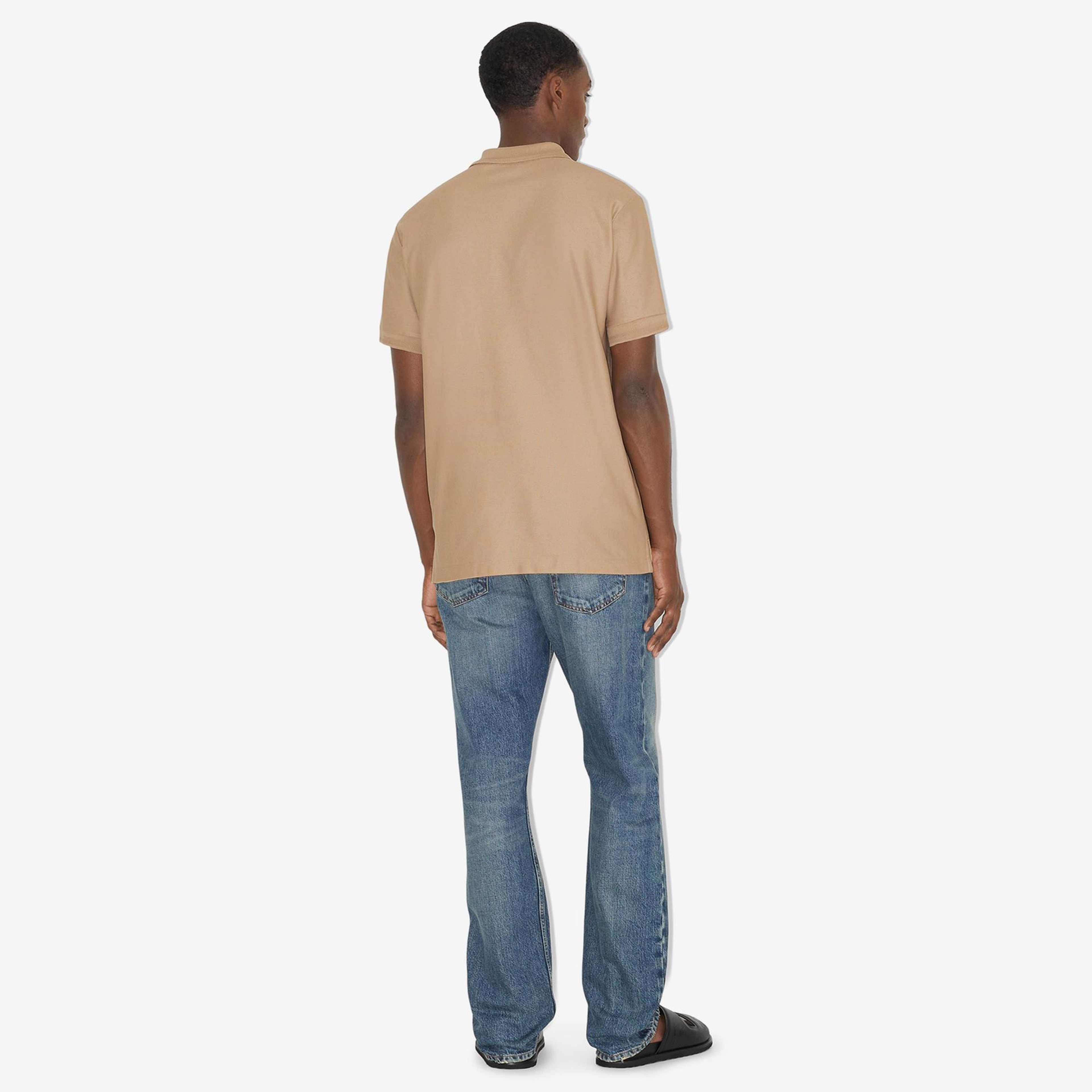 Burberry Eddie Cotton Erkek Bej Polo