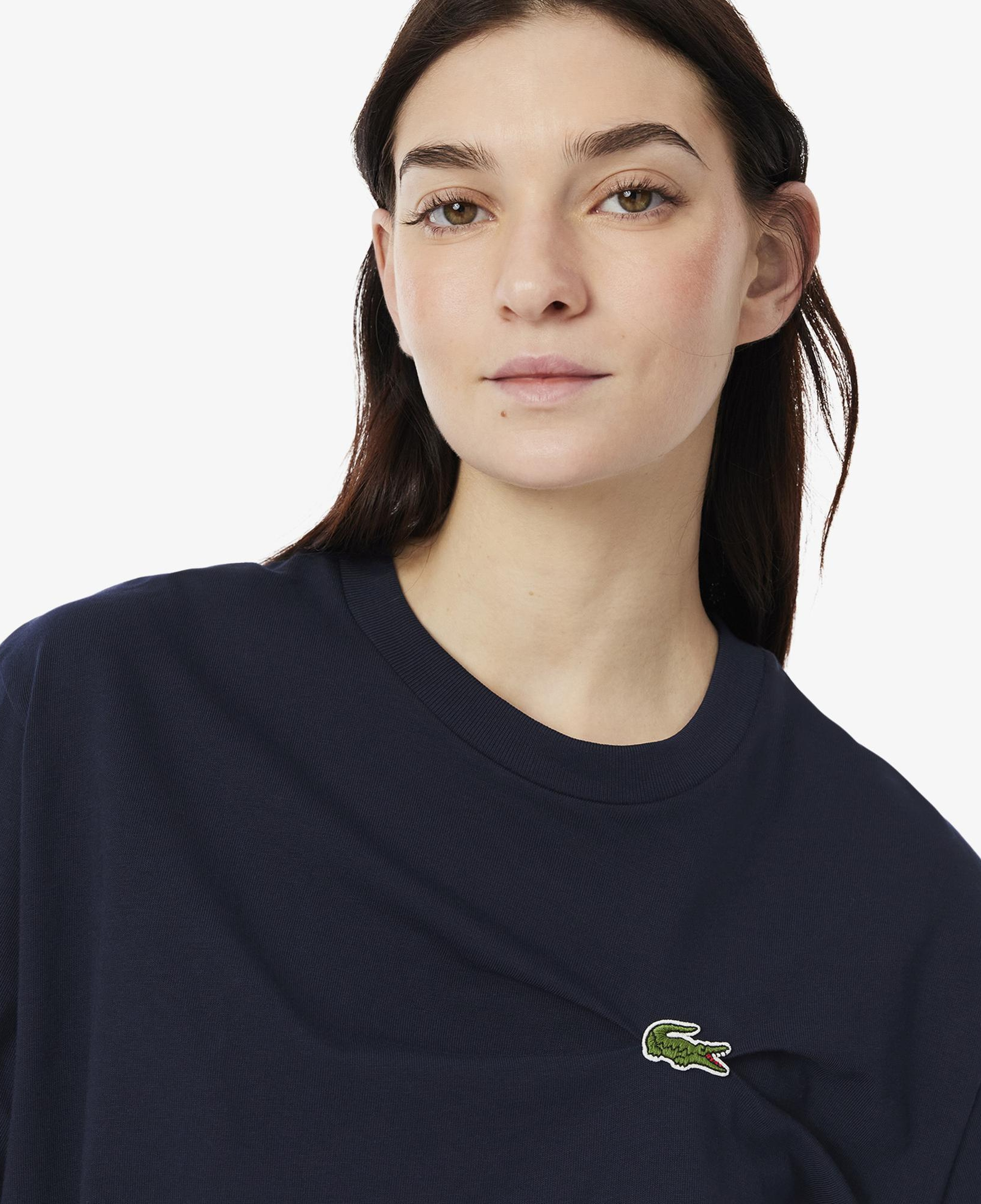 Lacoste Kadın Oversize Fit Bisiklet Yaka Lacivert T-Shirt