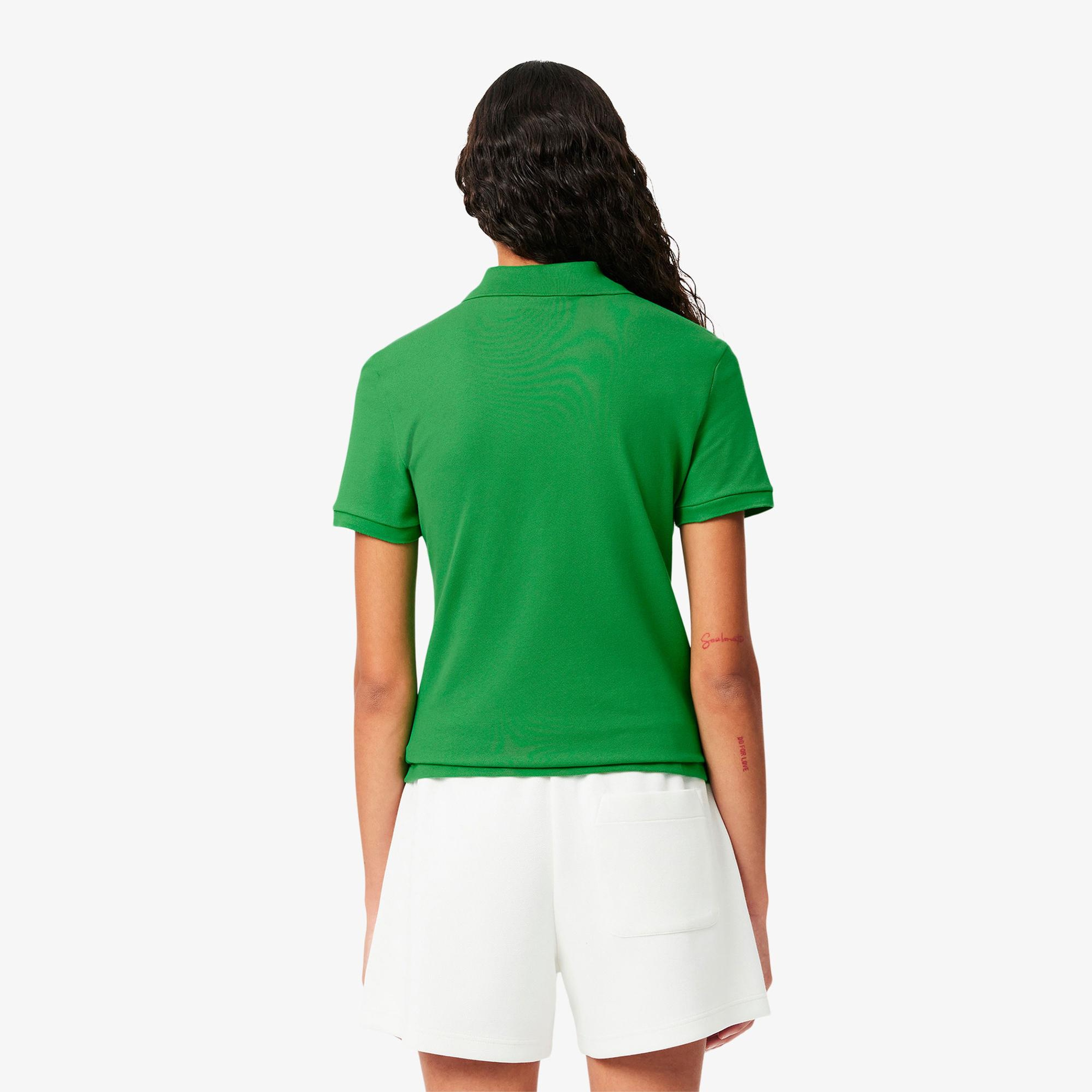 Lacoste L.12.D Kadın Slim Fit Yeşil Polo