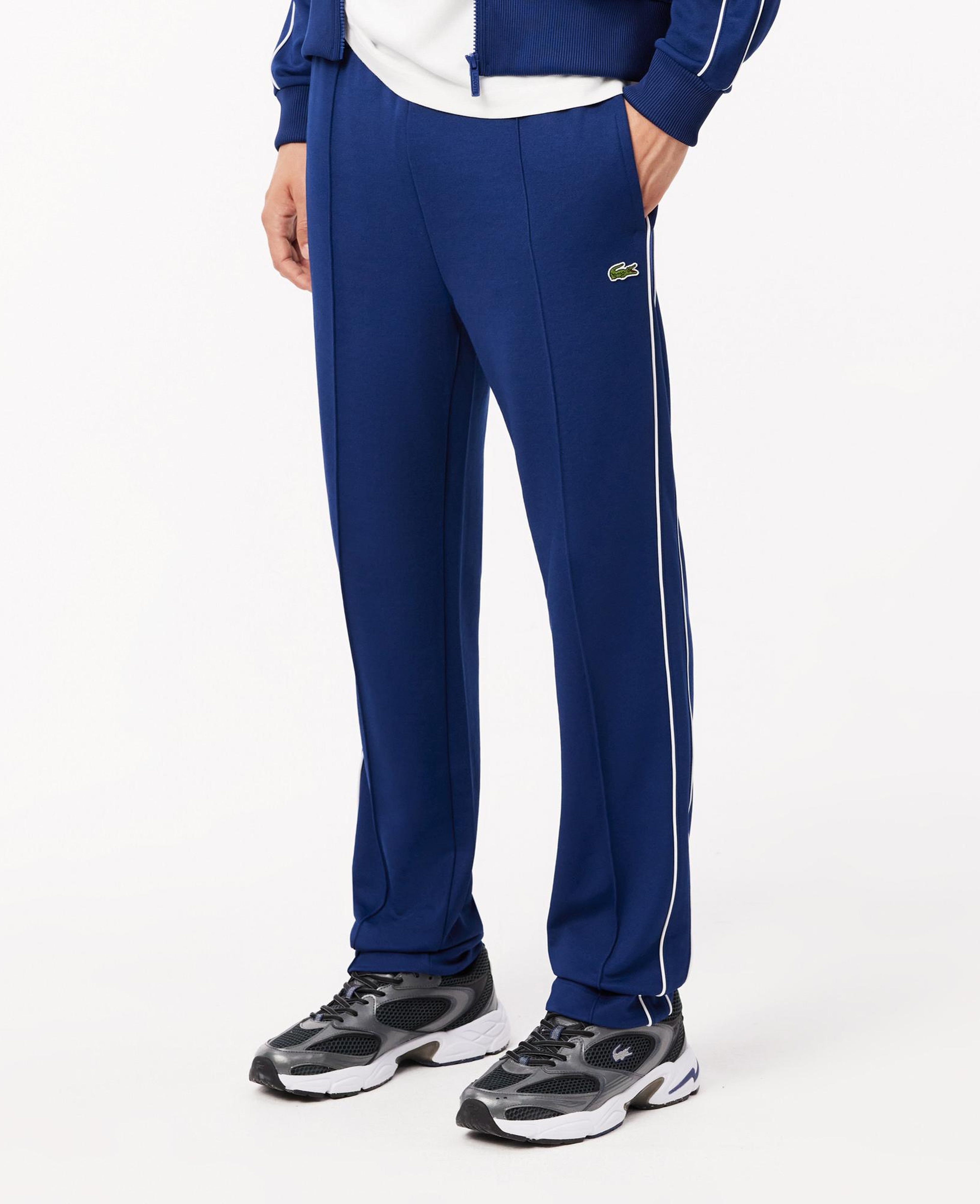 Lacoste Erkek Regular Fit Çizgili Koyu Mavi Eşofman Altı