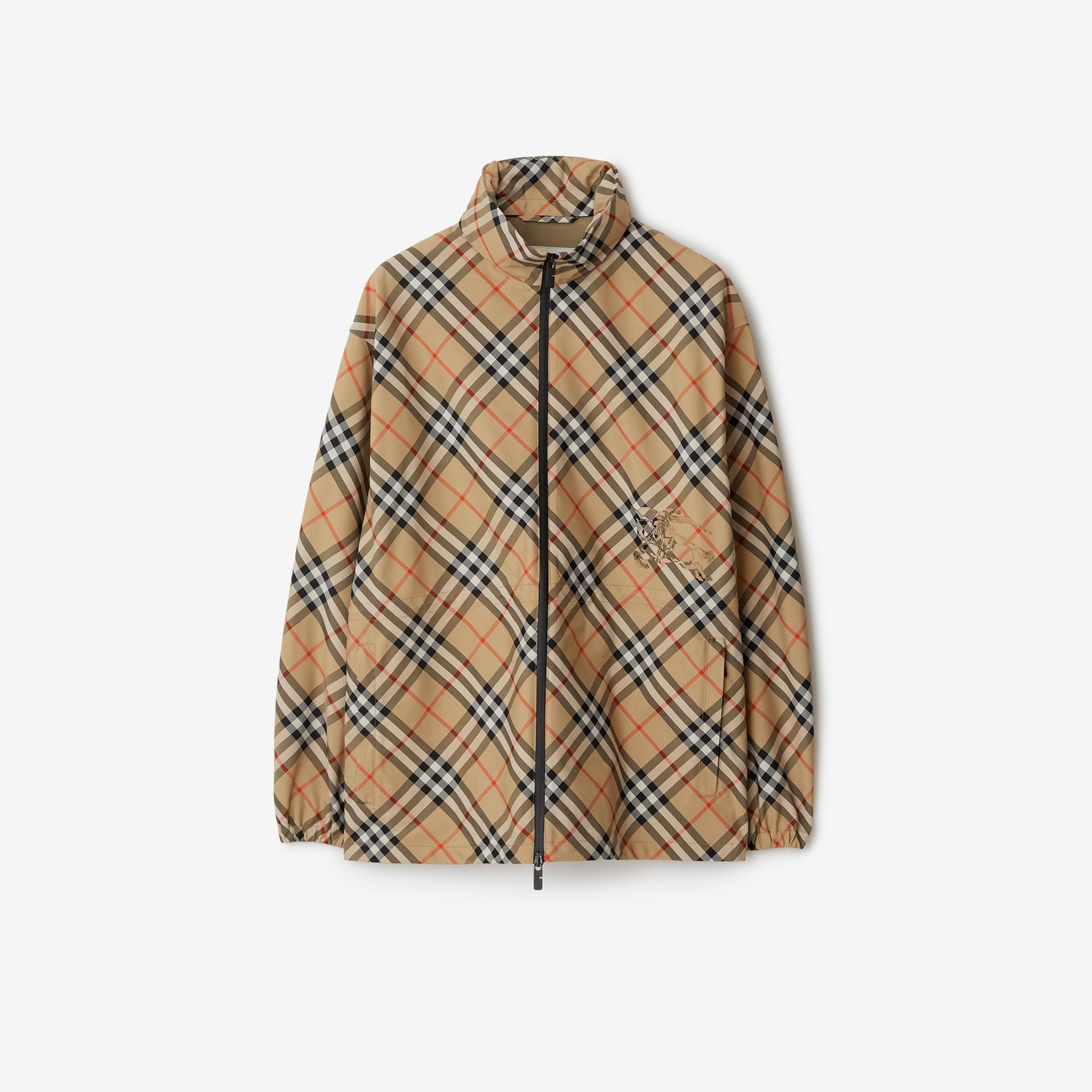 Burberry Check Twill Erkek Bej Ceket