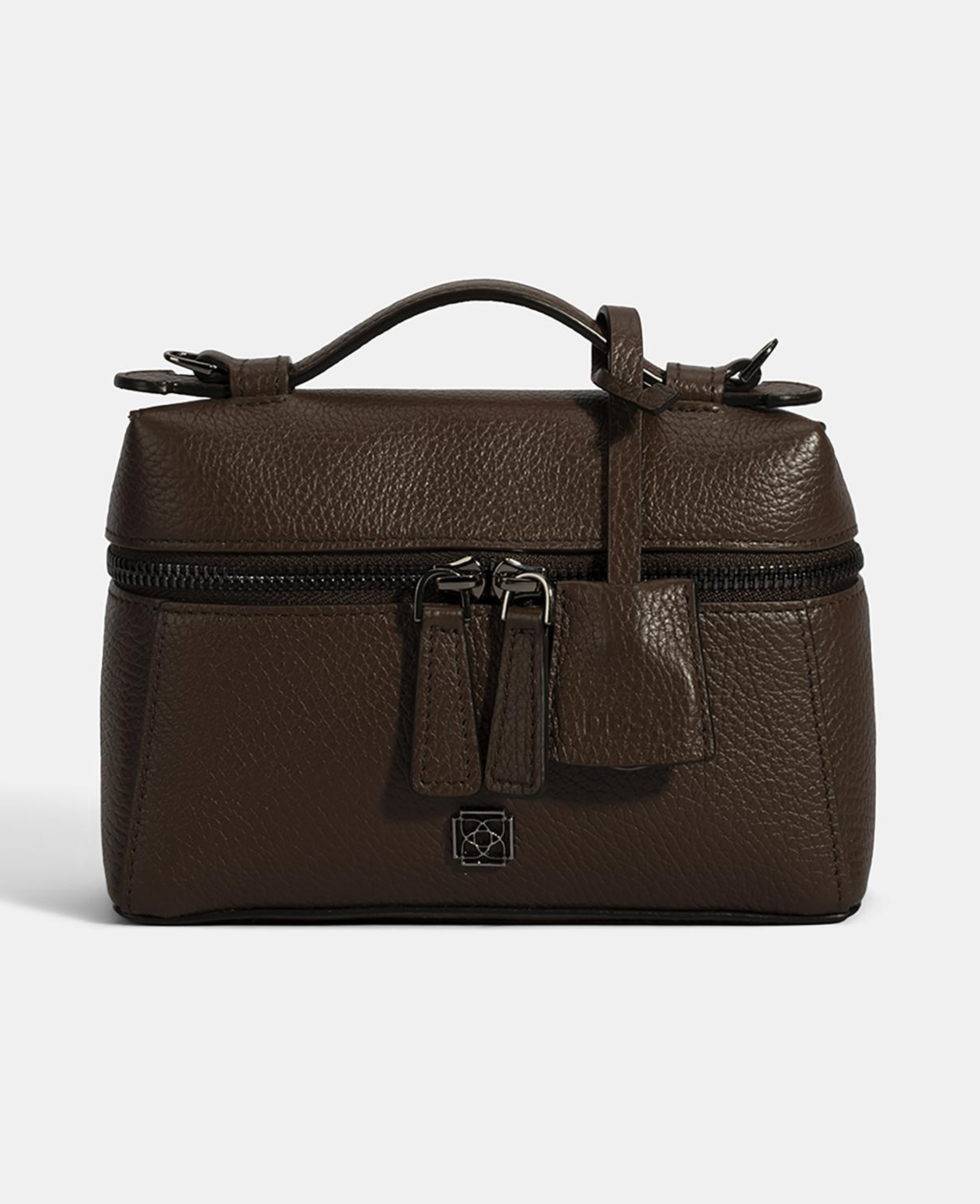 Kadın Koyu Kahve Omuz Askılı Mini Deri El Çantası