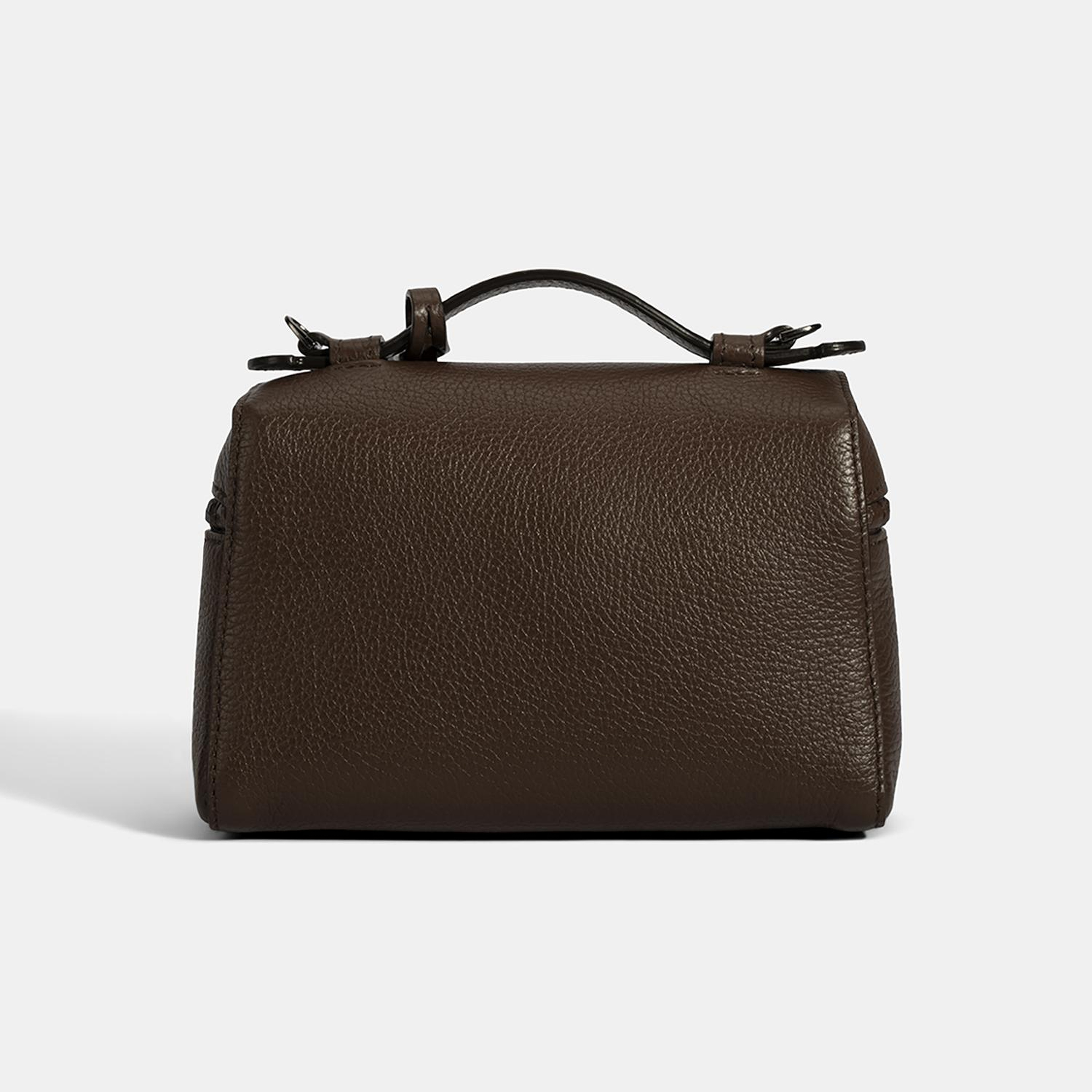 Kadın Koyu Kahve Omuz Askılı Mini Deri El Çantası