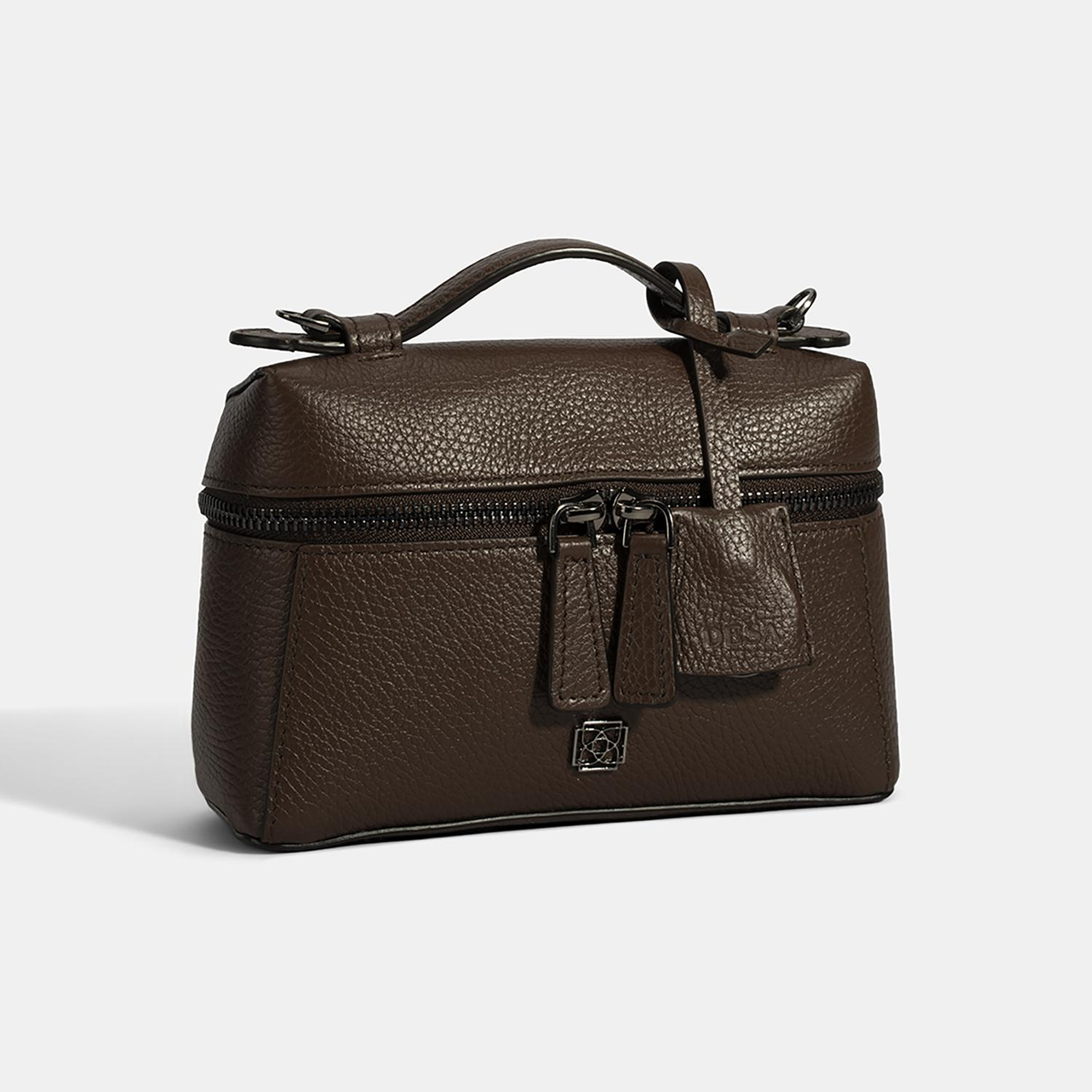 Kadın Koyu Kahve Omuz Askılı Mini Deri El Çantası