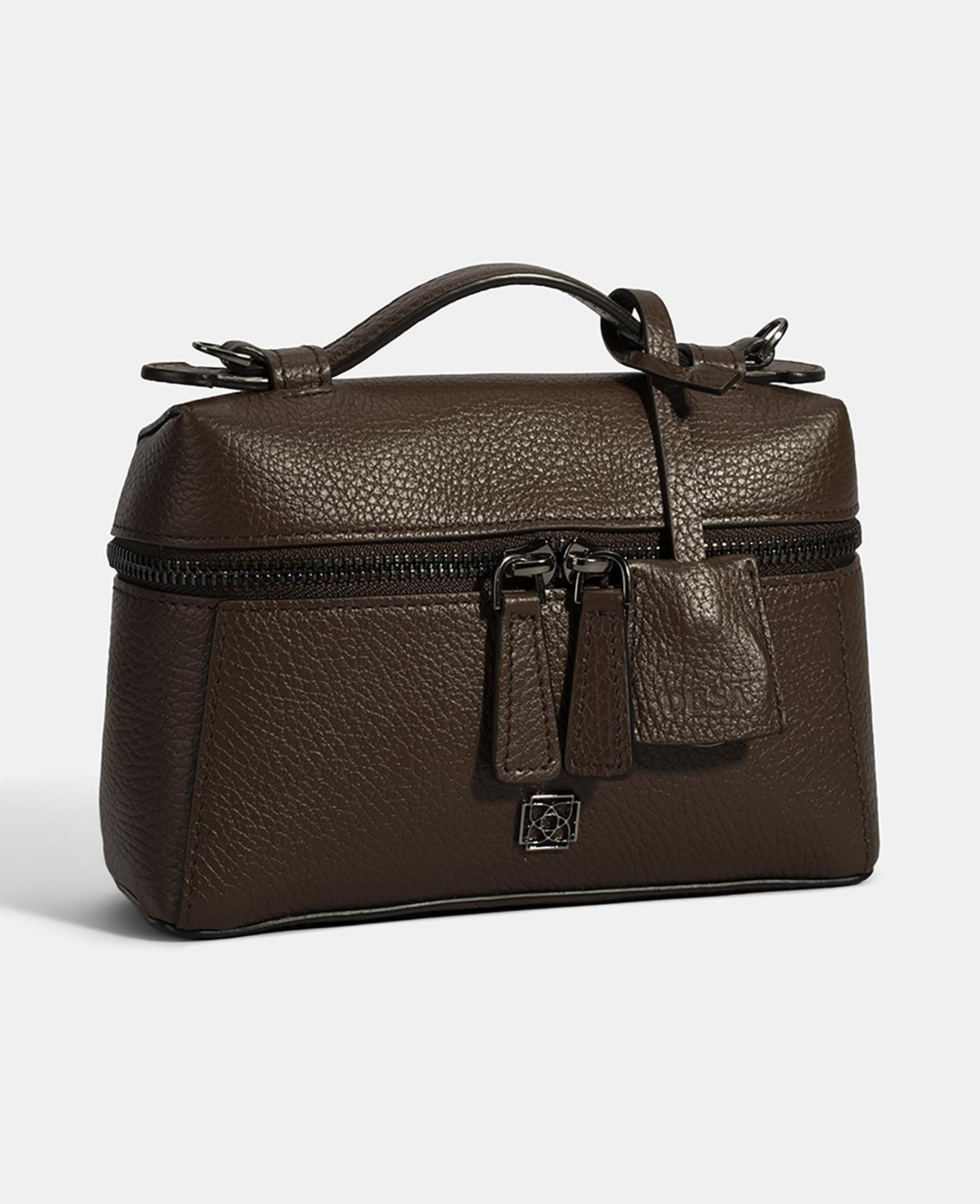 Kadın Koyu Kahve Omuz Askılı Mini Deri El Çantası