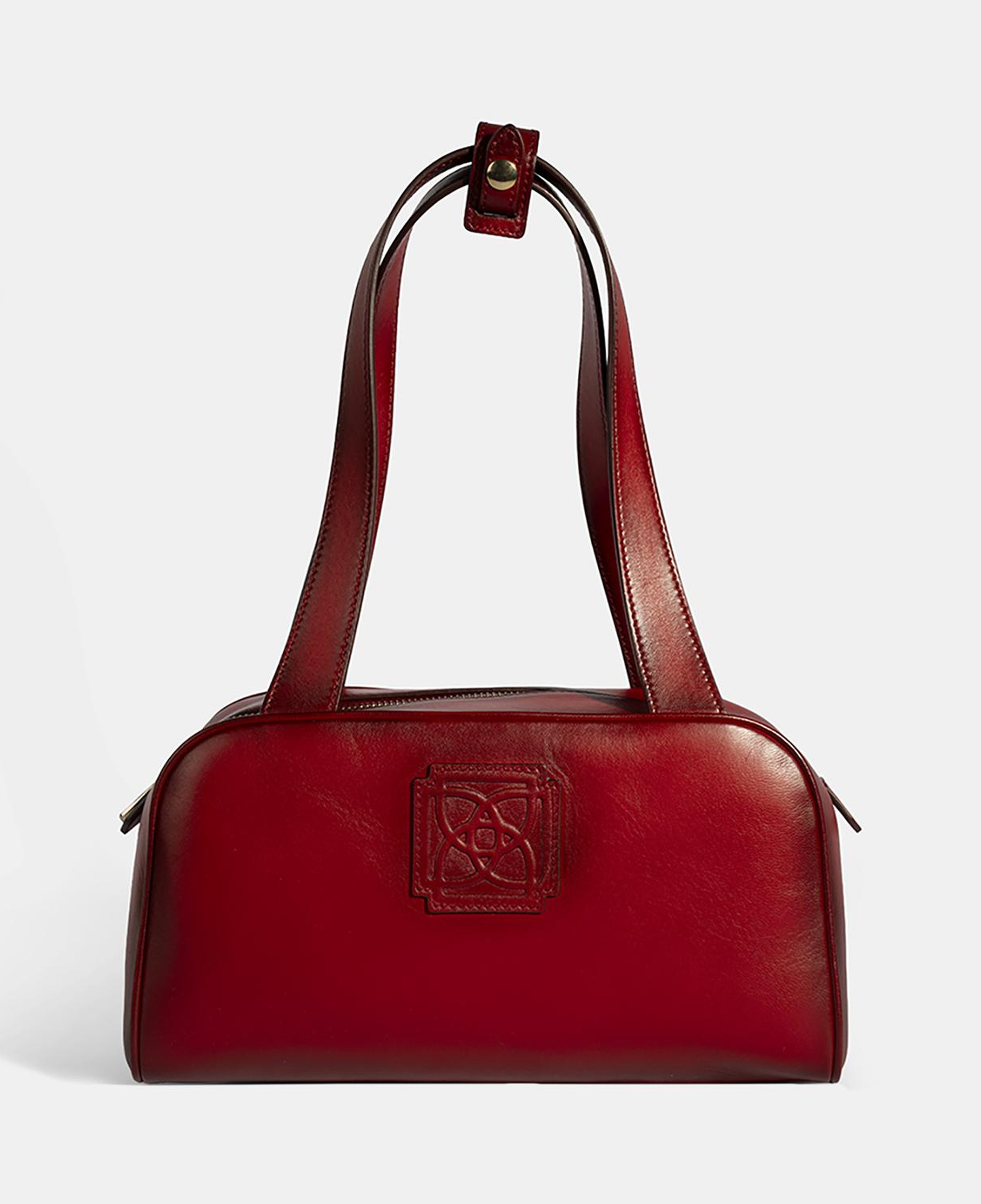 DESA Kadın Kırmızı Monogram Logolu Deri Omuz Çantası