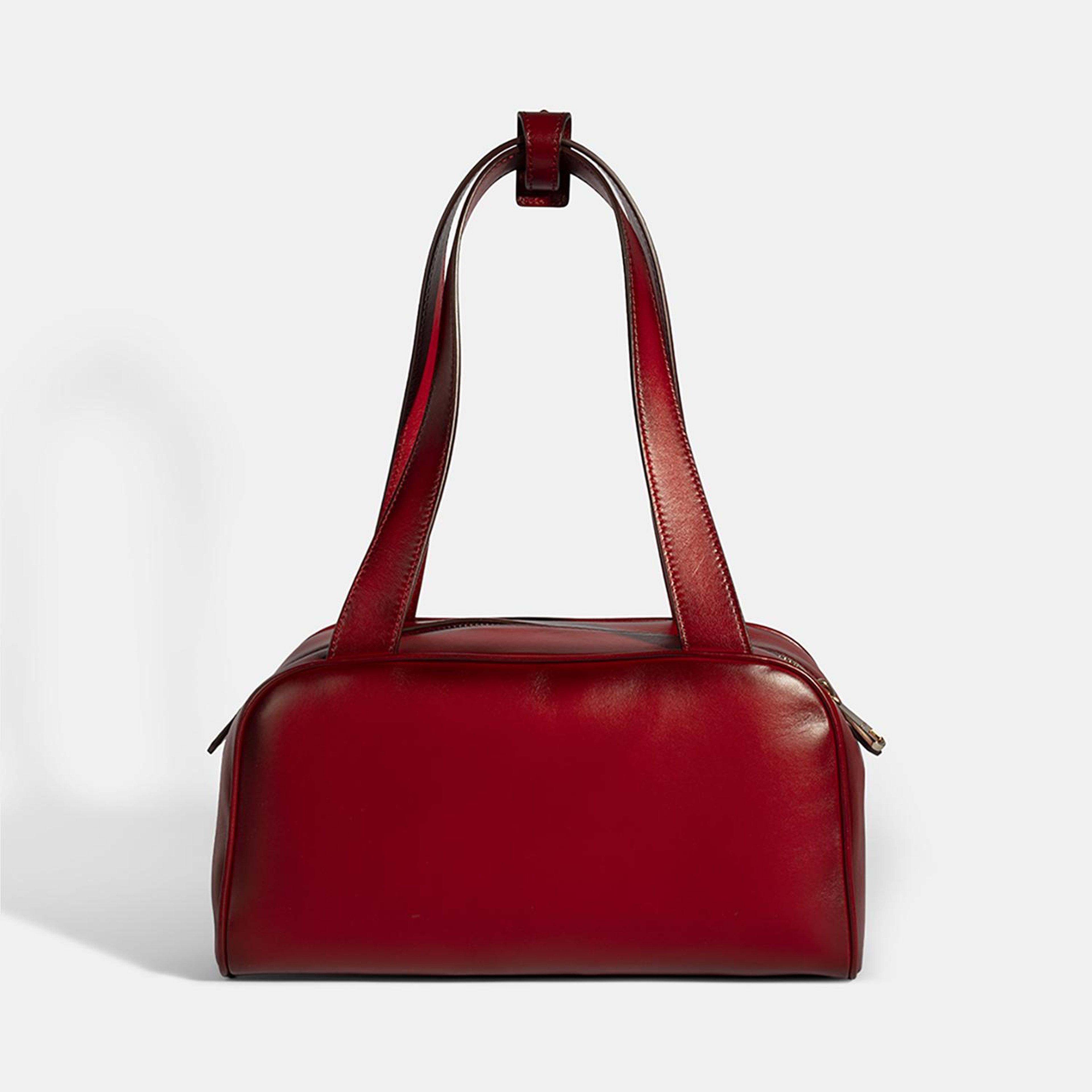 DESA Kadın Kırmızı Monogram Logolu Deri Omuz Çantası