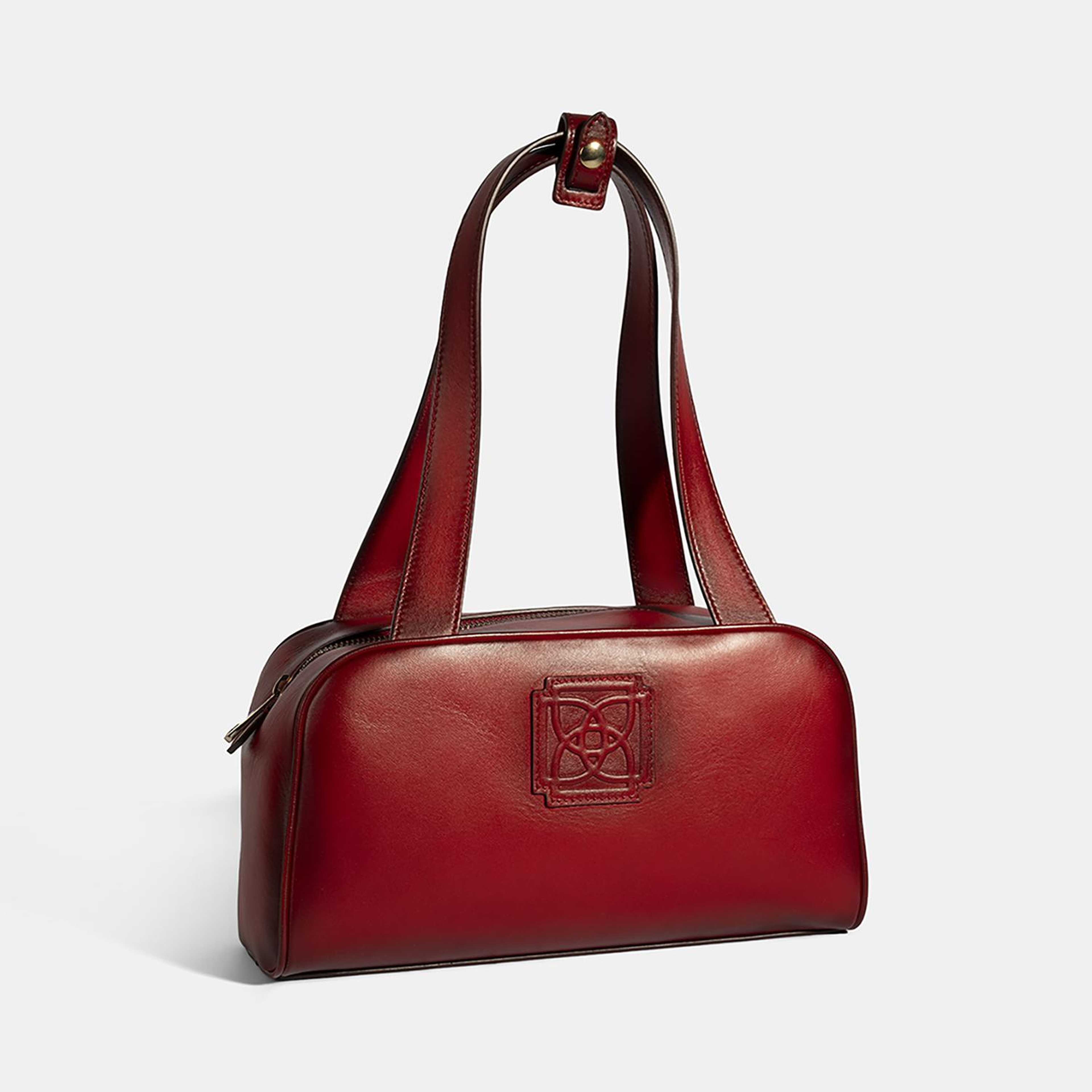 DESA Kadın Kırmızı Monogram Logolu Deri Omuz Çantası