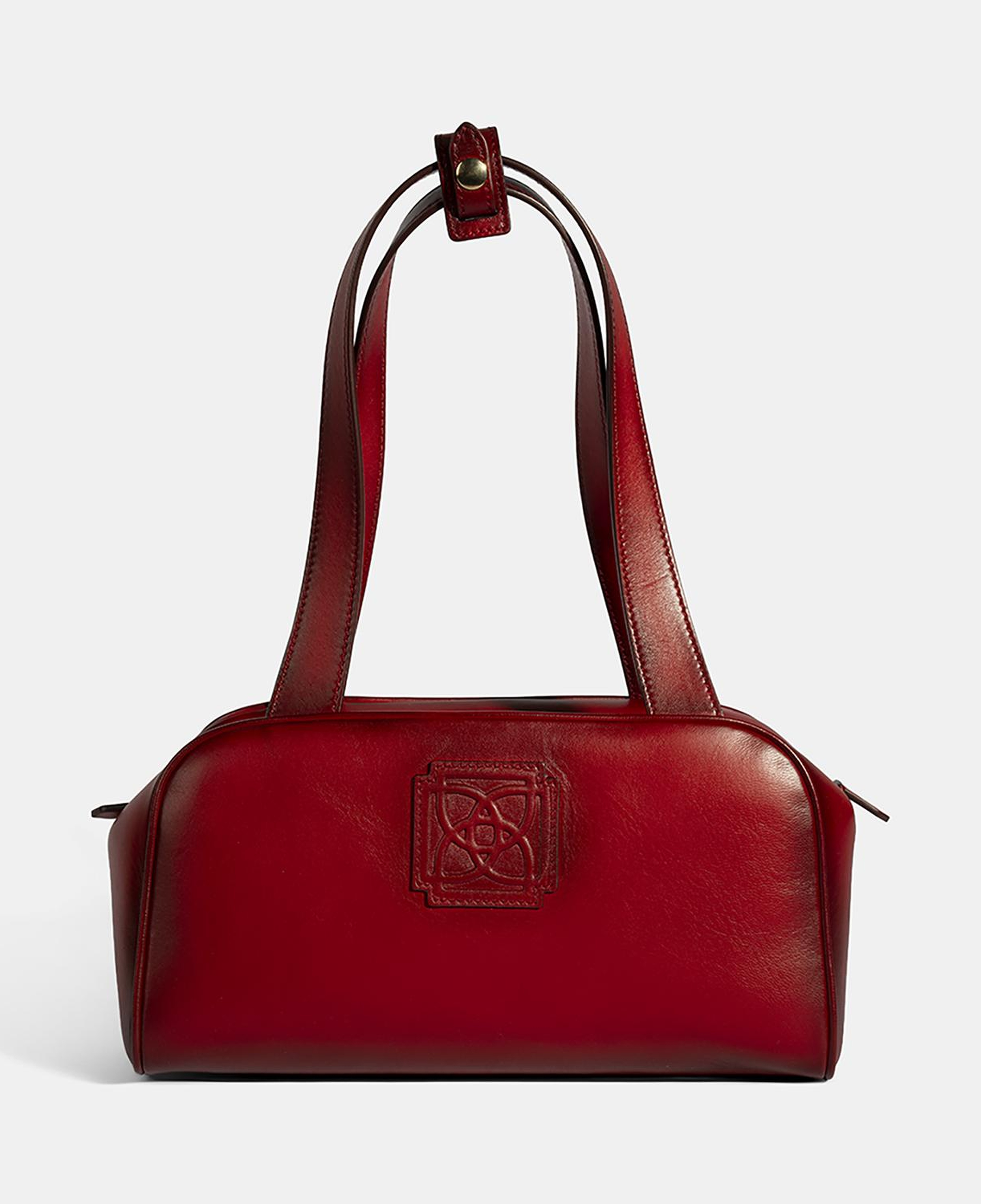 DESA Kadın Kırmızı Monogram Logolu Deri Omuz Çantası