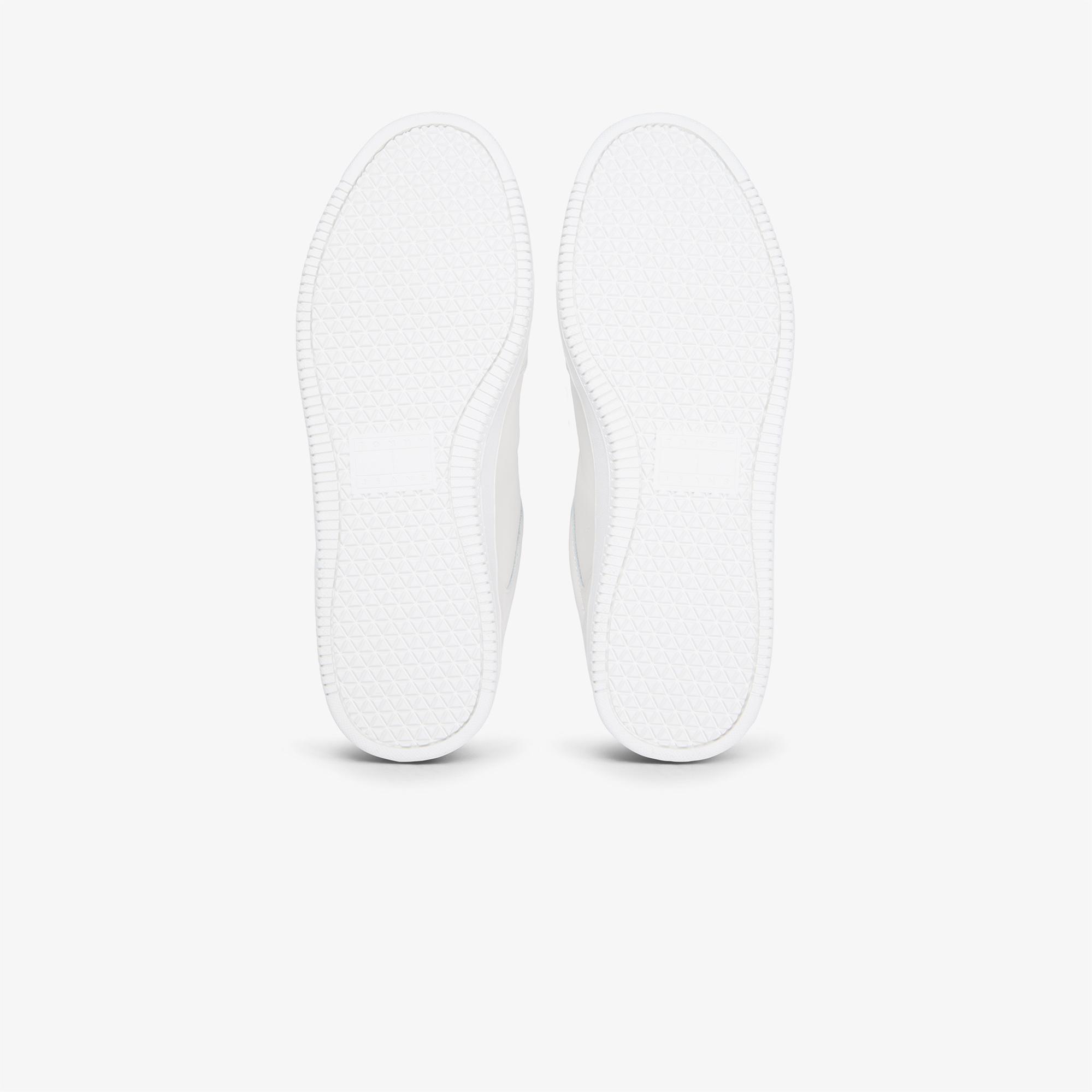 Tommy Hilfiger Jeans Cupsole Long Lace Leather Erkek Beyaz Spor Ayakkabı & Sneaker