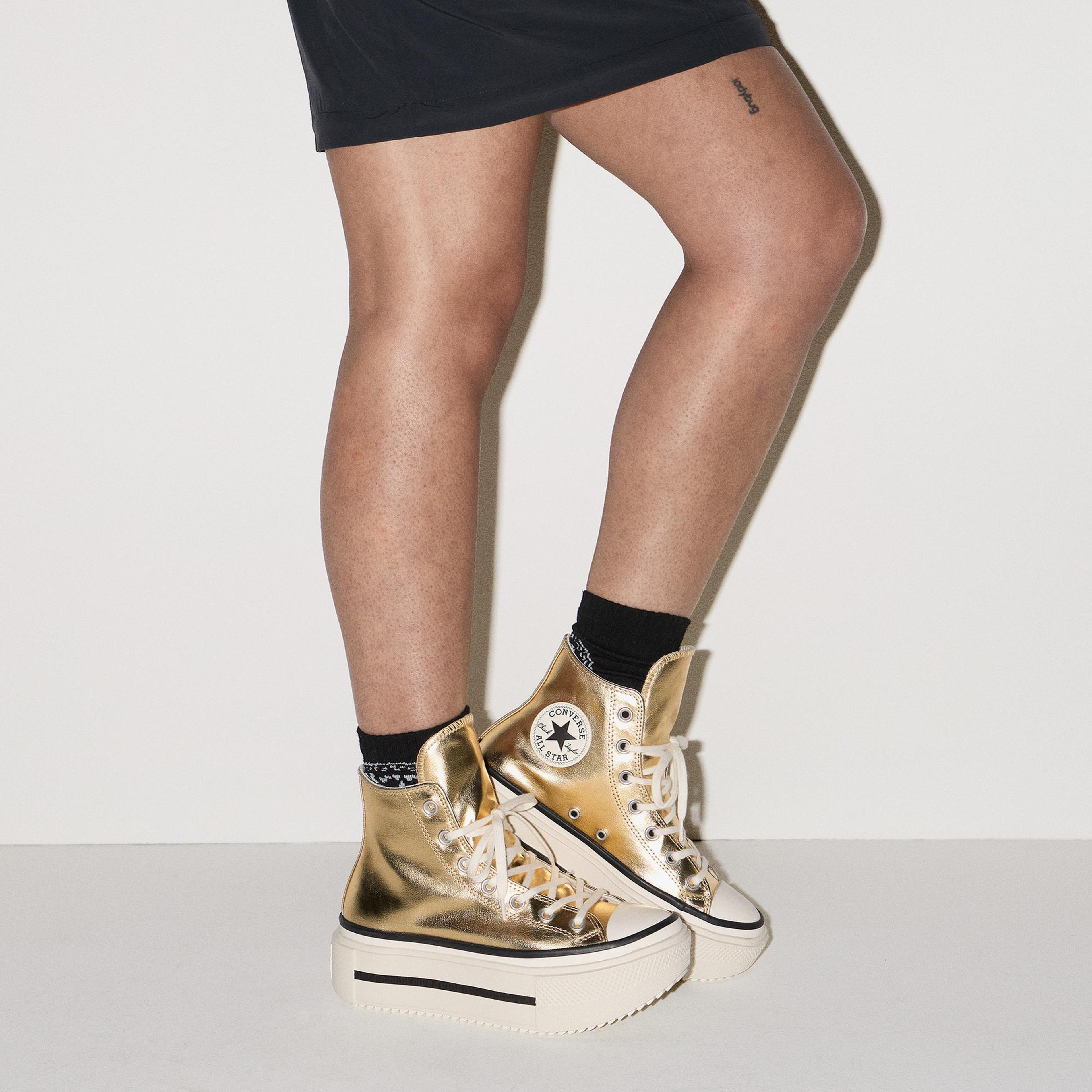 Converse Chuck Taylor All Star Lift Double Stack Unisex Altın Sneaker