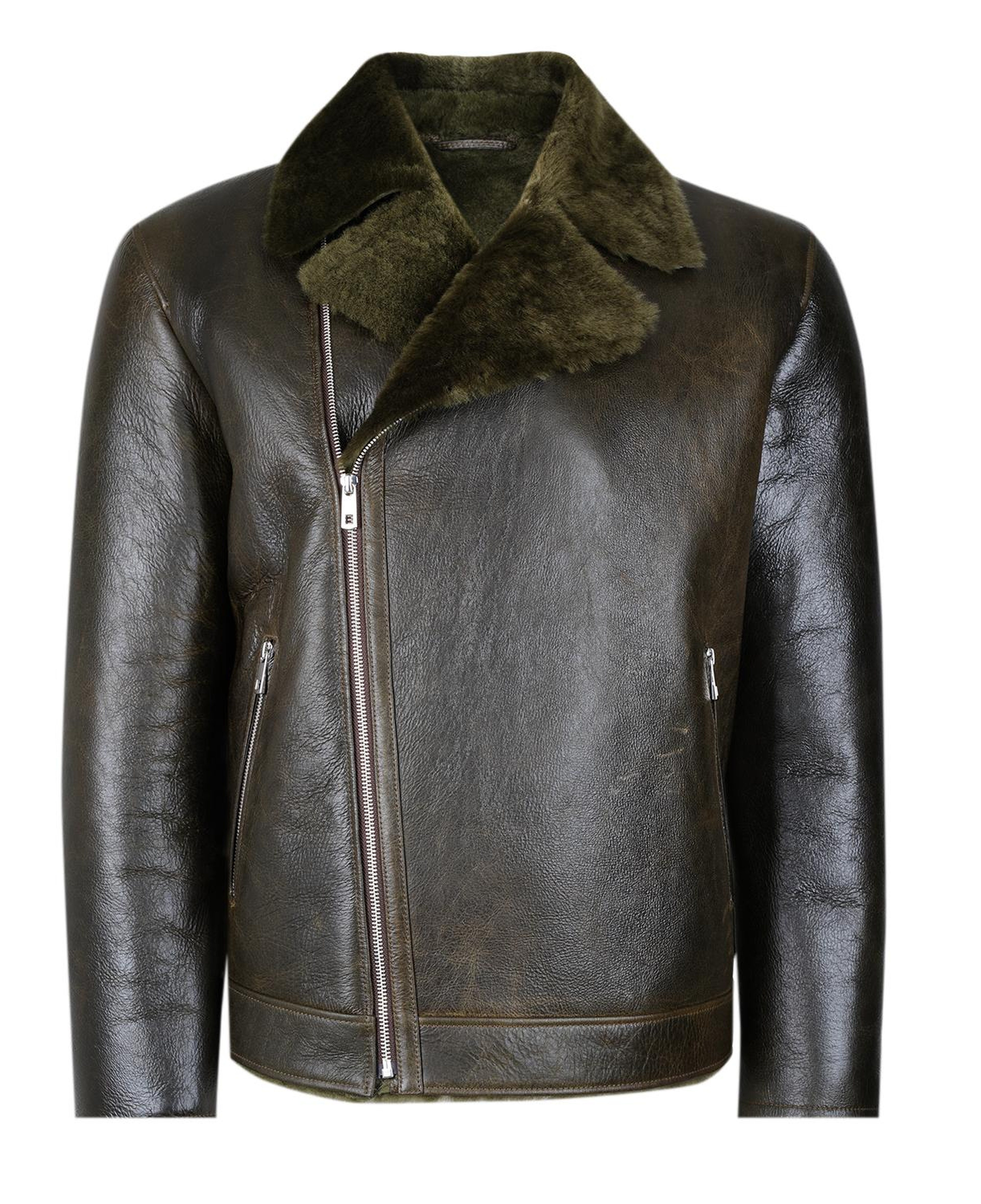 Ariance Yeşil Erkek Kürk Mont