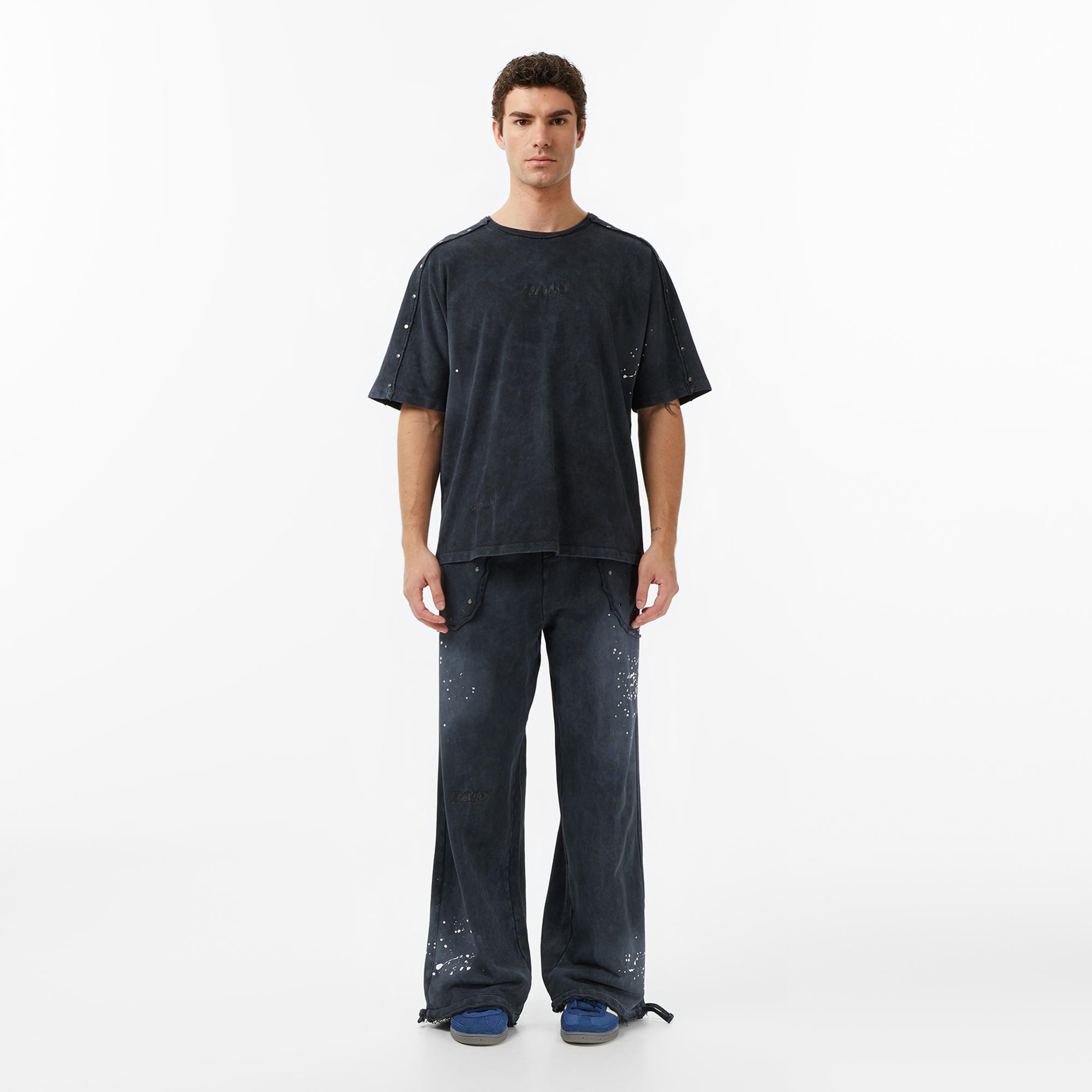 Les Benjamins Essentials 305 Erkek Mor T-Shirt