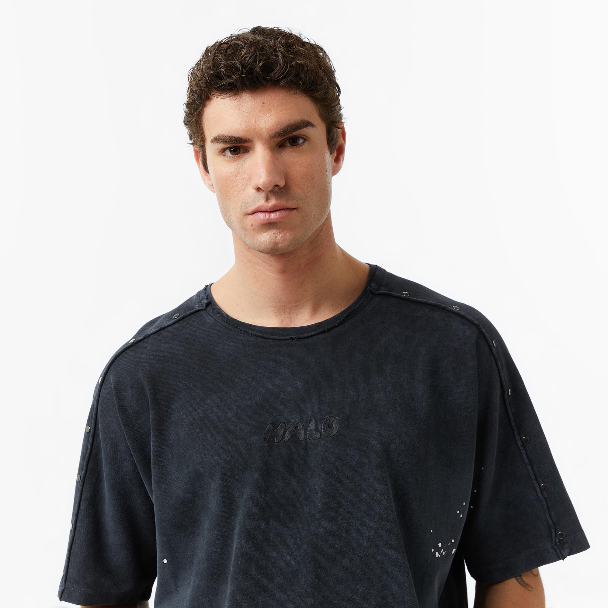 Les Benjamins Essentials 305 Erkek Mor T-Shirt