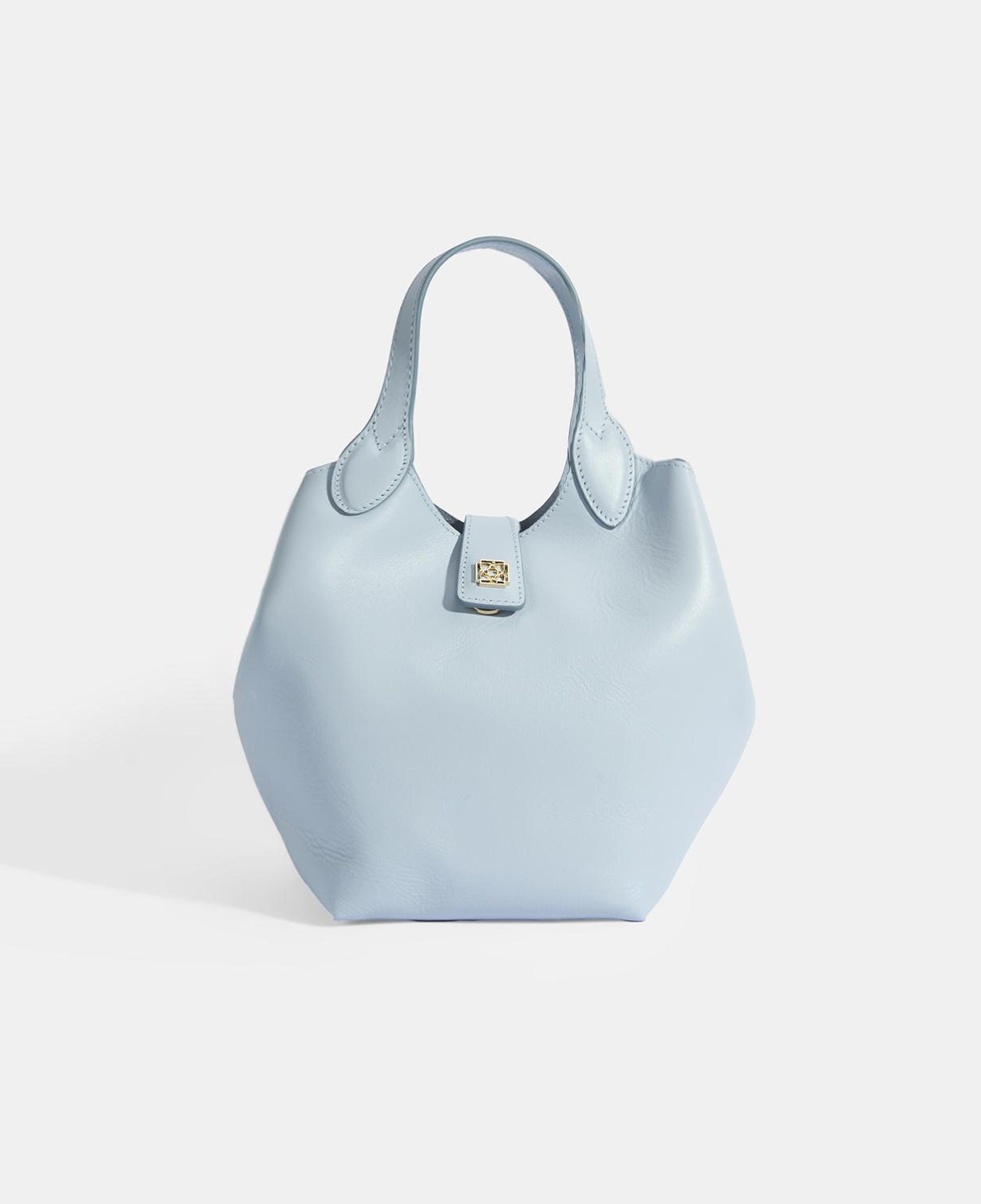 Kadın Mavi Deri Omuz Çantası