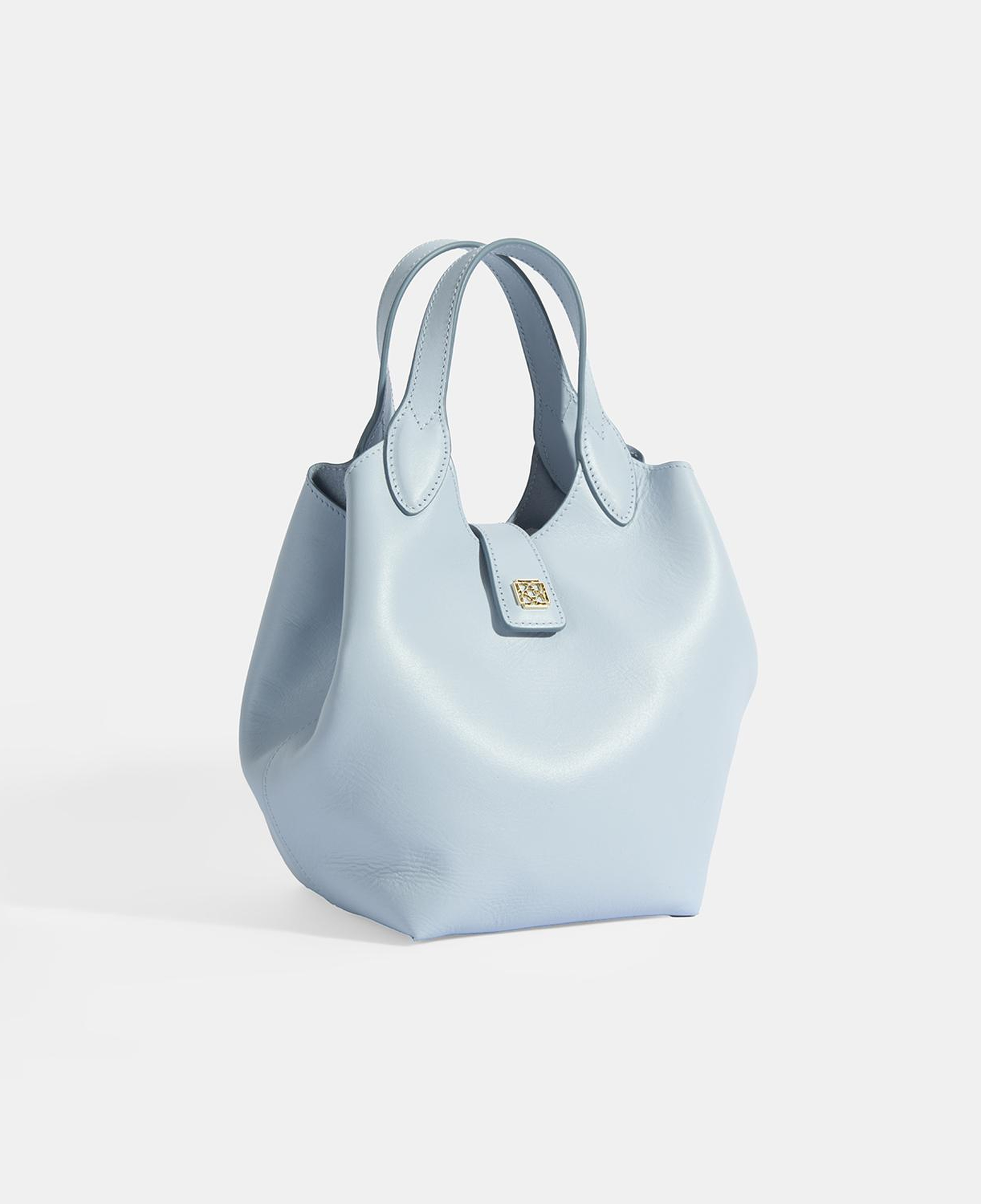 Kadın Mavi Deri Omuz Çantası