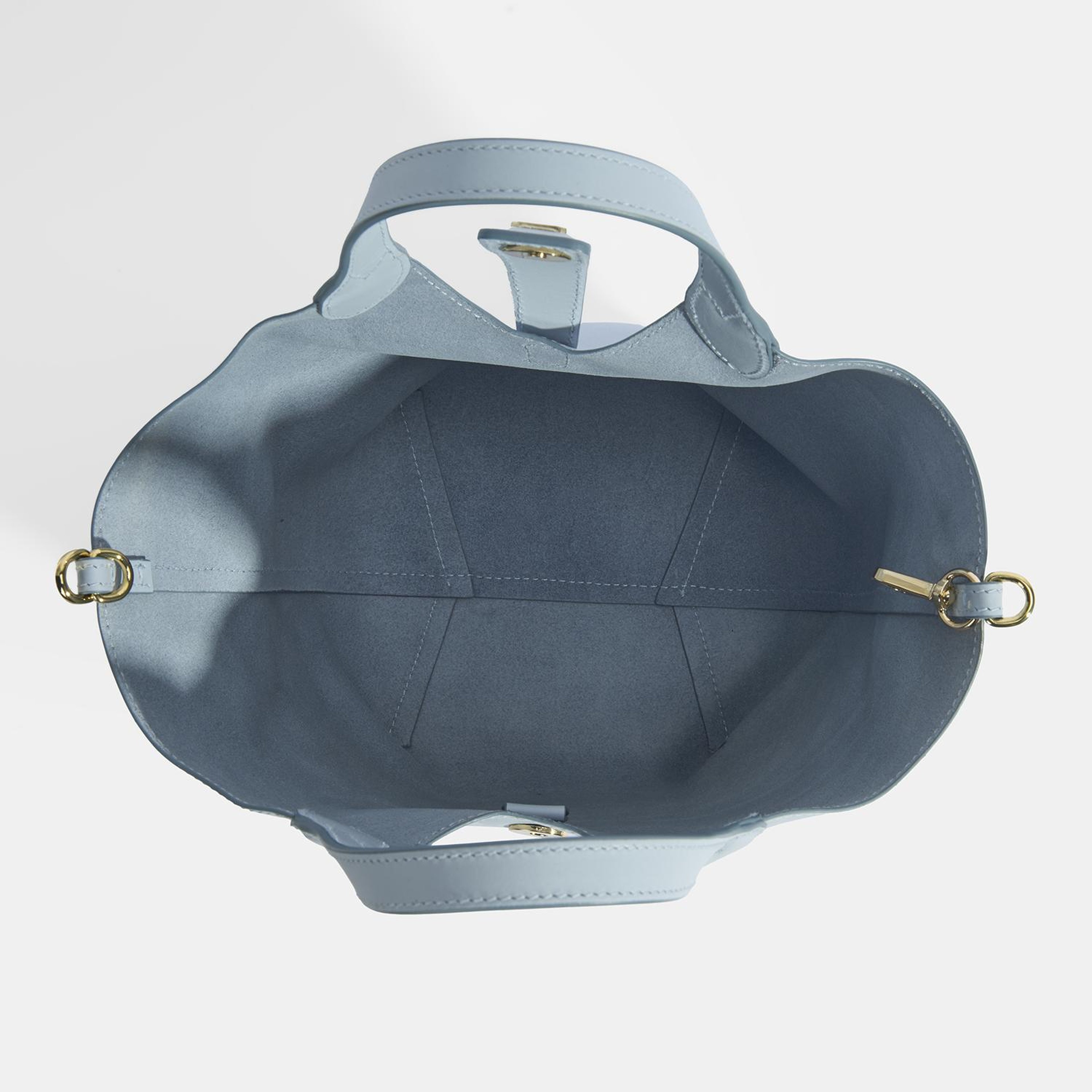 Kadın Mavi Deri Omuz Çantası