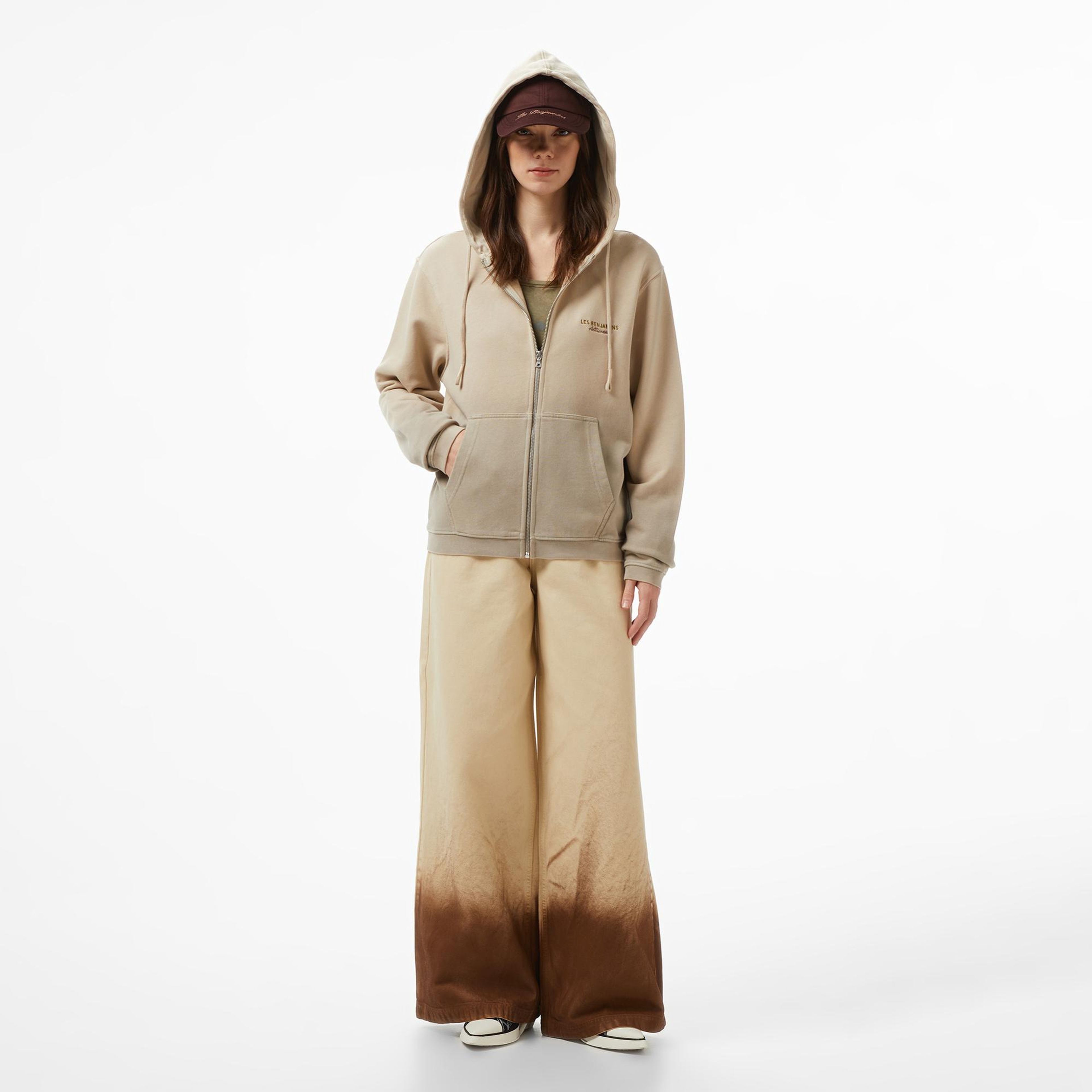 Les Benjamins Regular Fit Kadın Bej Sweatshirt