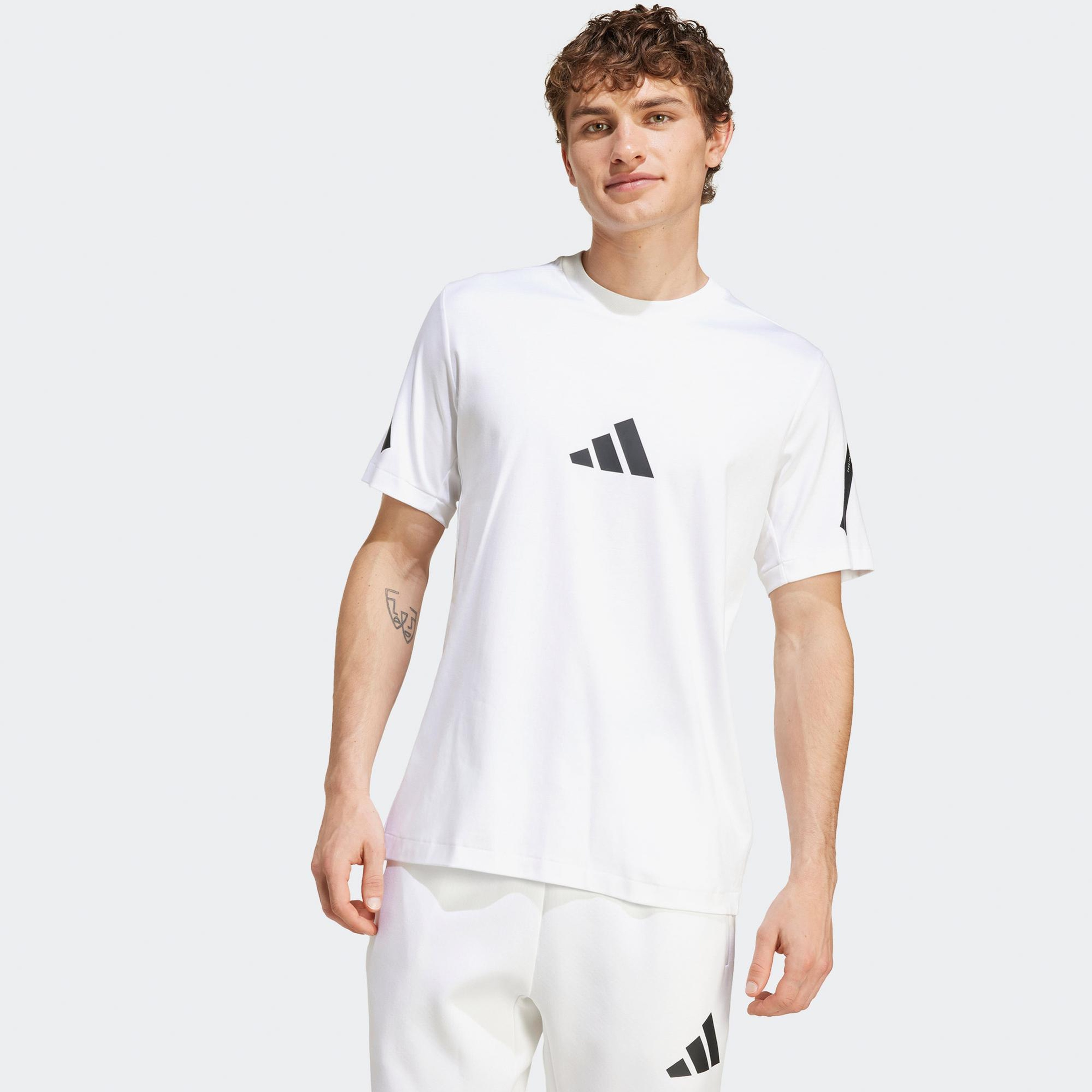 adidas Z.N.E. Erkek Beyaz T-Shirt