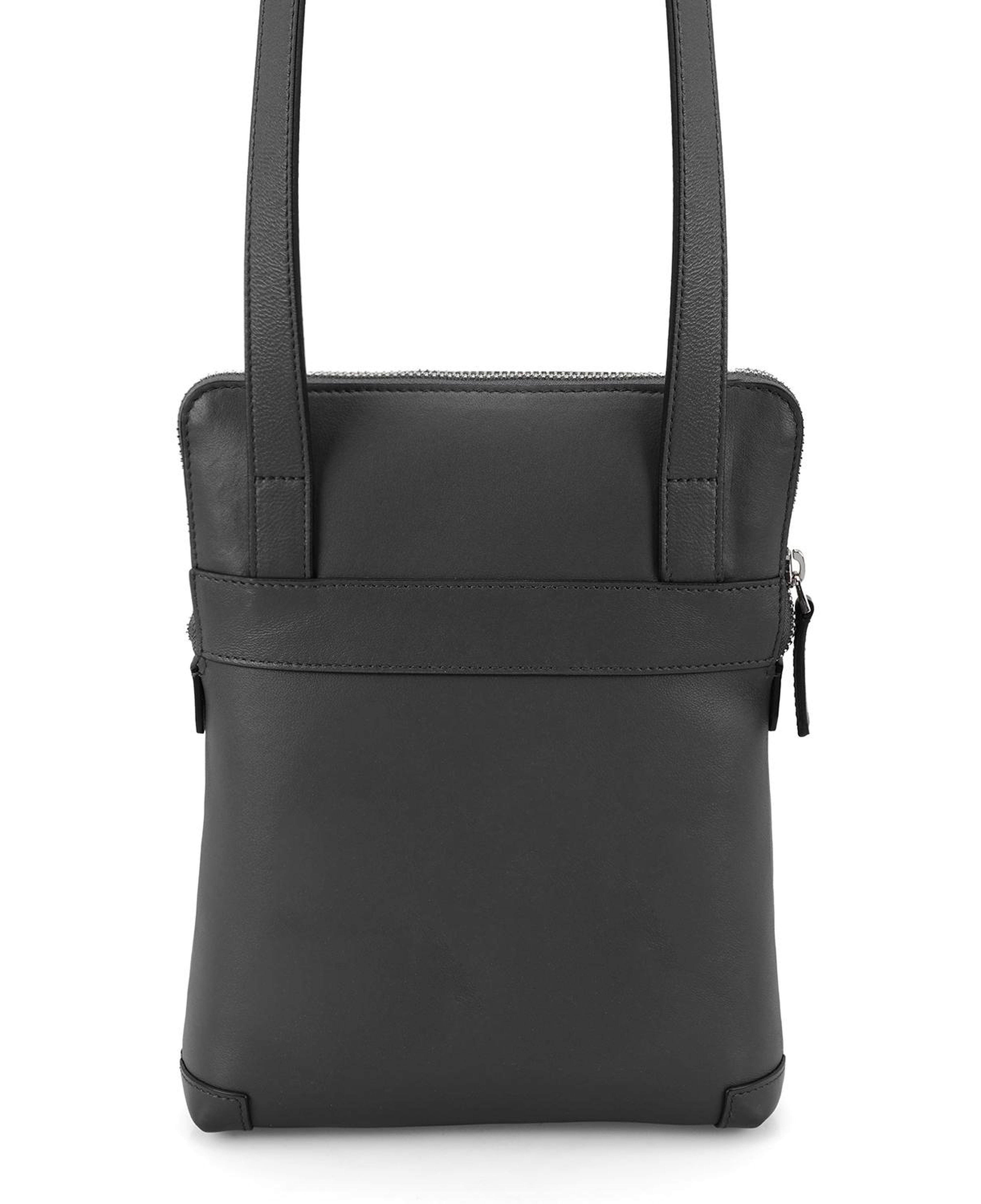 Pranav Siyah Erkek Deri Postacı Çantası