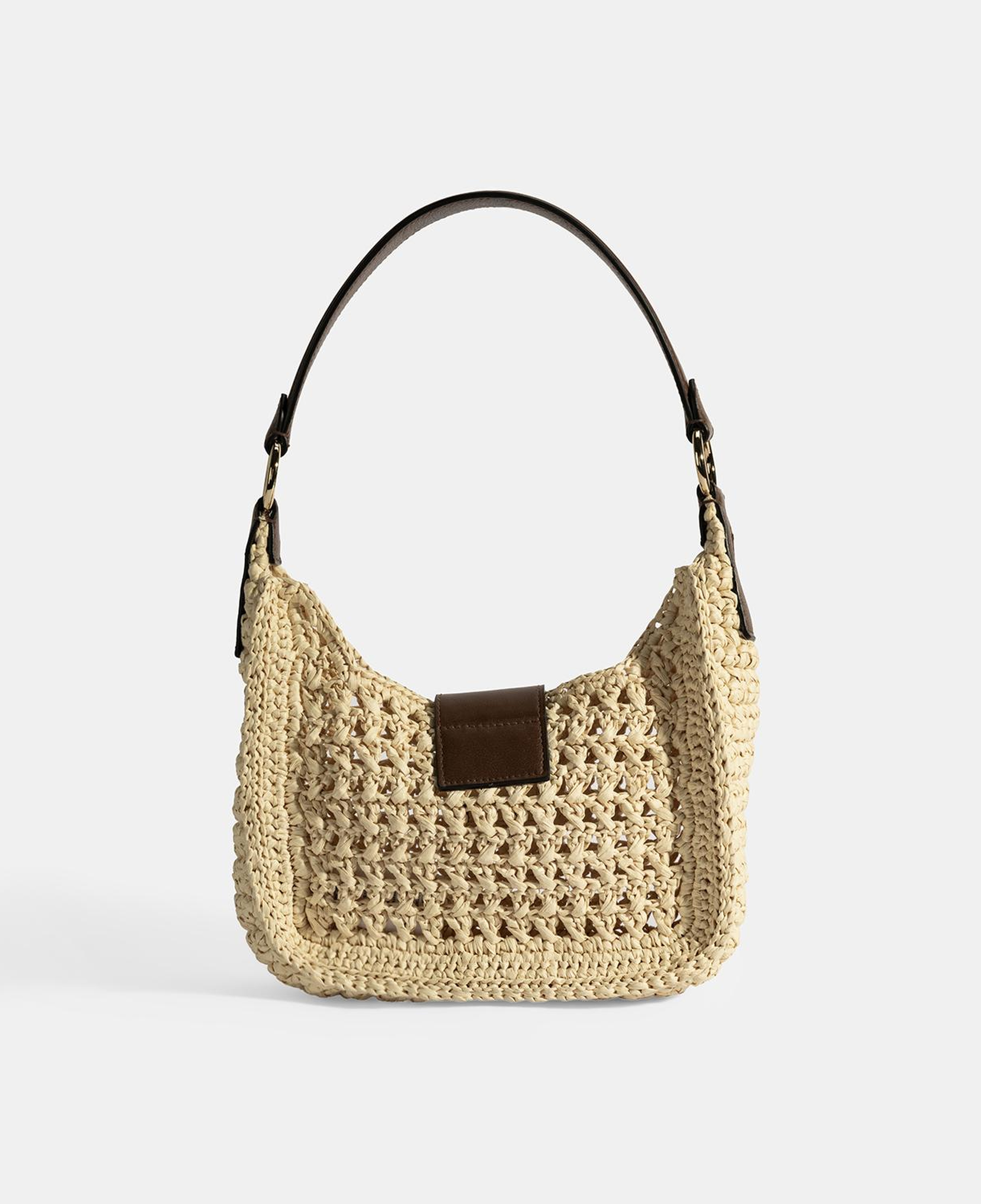 Kadın Bej Monogram Logolu Omuz Çantası