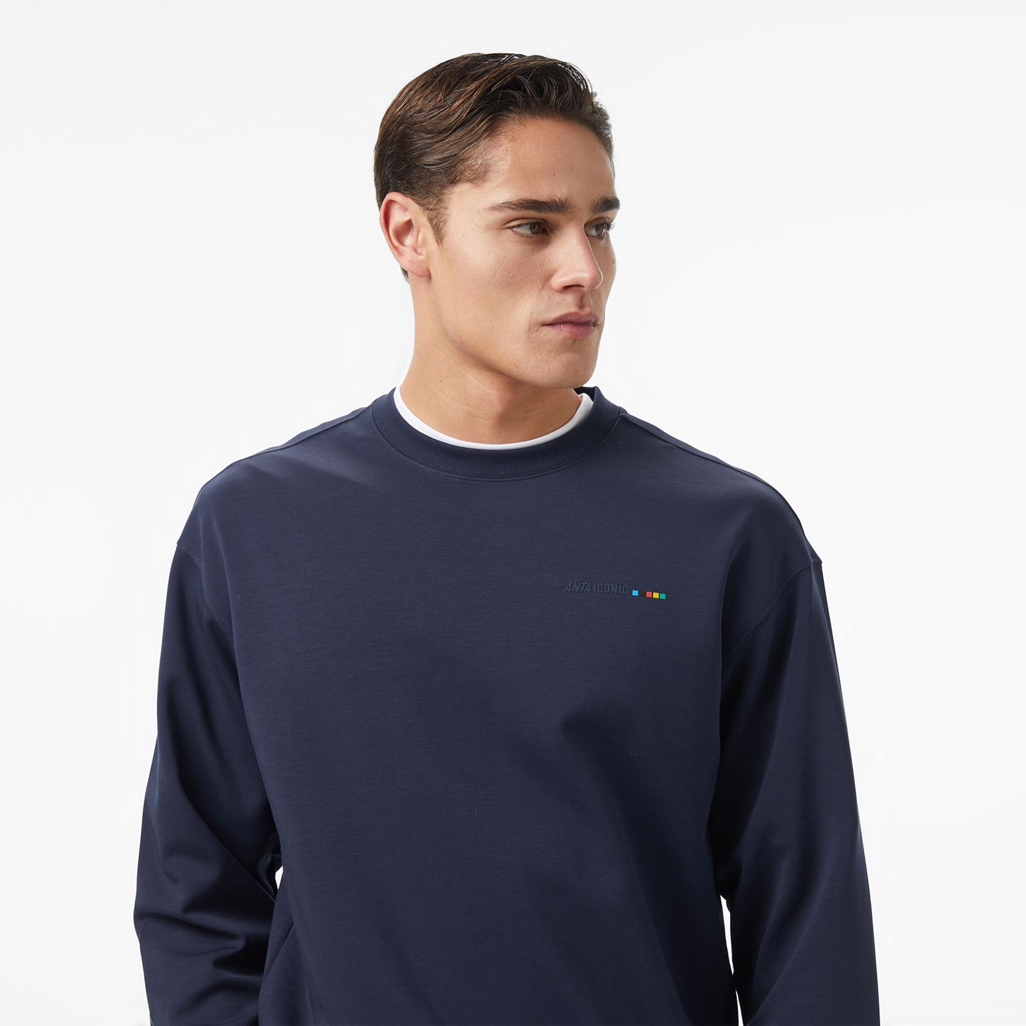Anta Iconic Erkek Mavi Sweatshirt