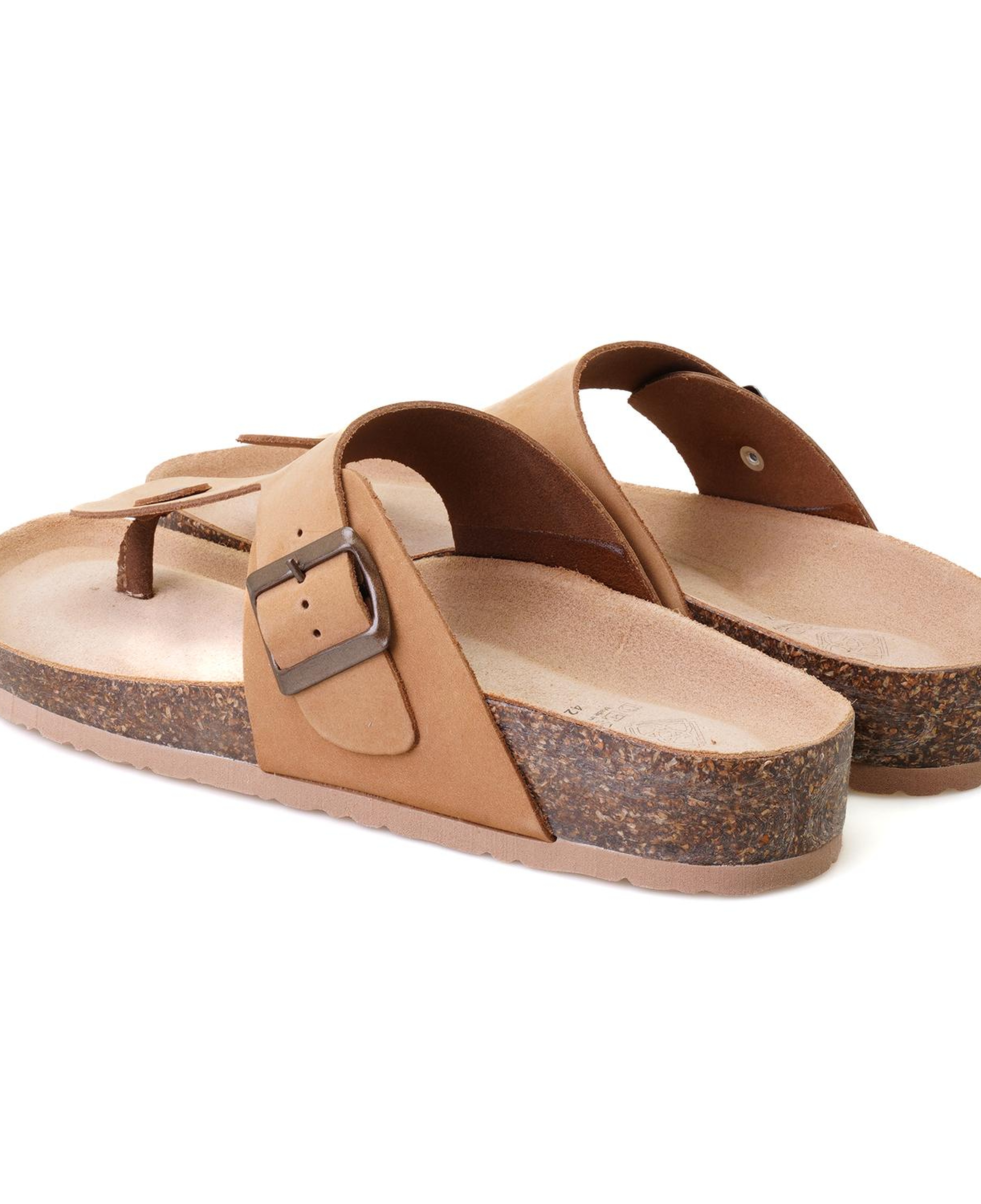 Karen Kahve Erkek Parmak Arası Nubuk Deri Terlik