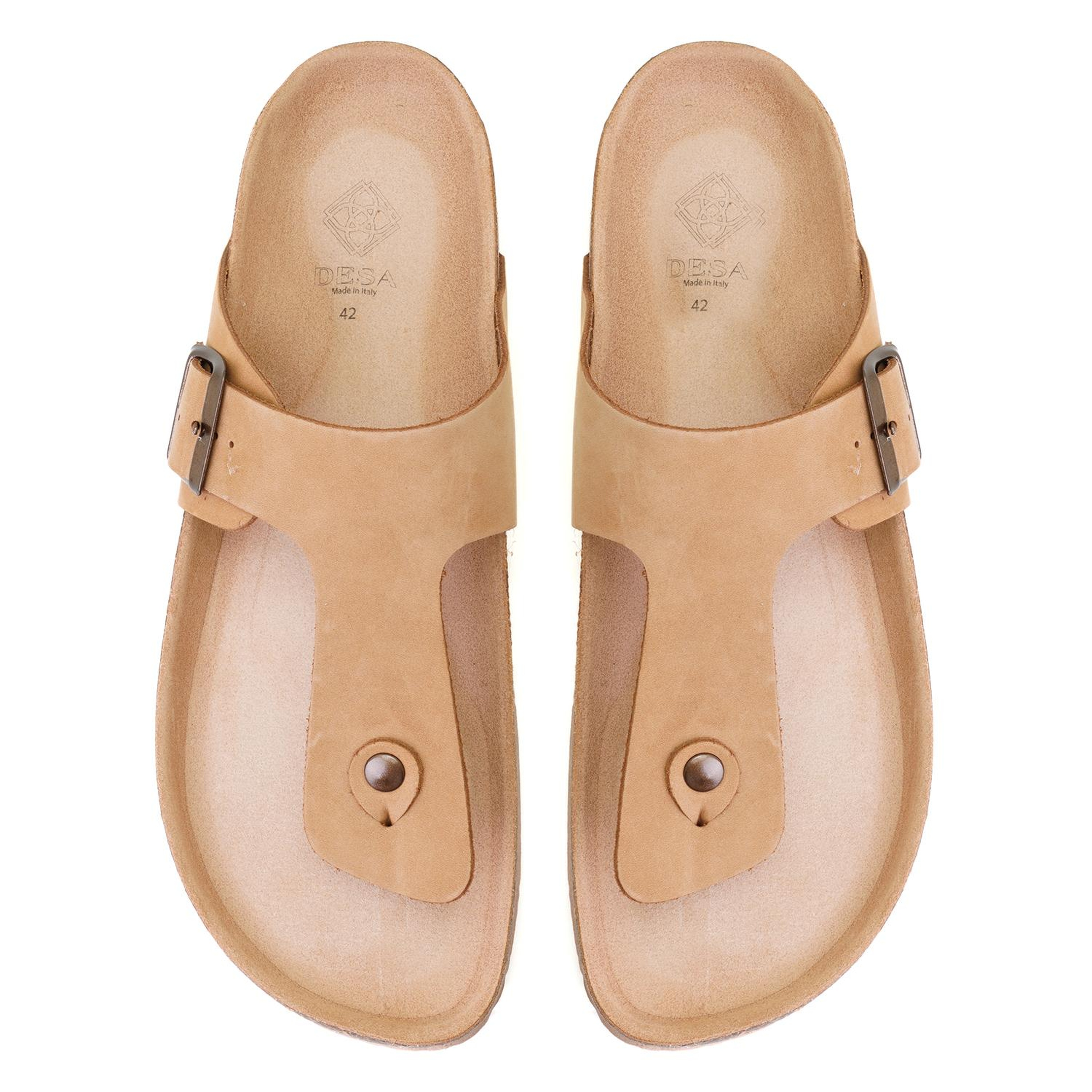 Karen Kahve Erkek Parmak Arası Nubuk Deri Terlik