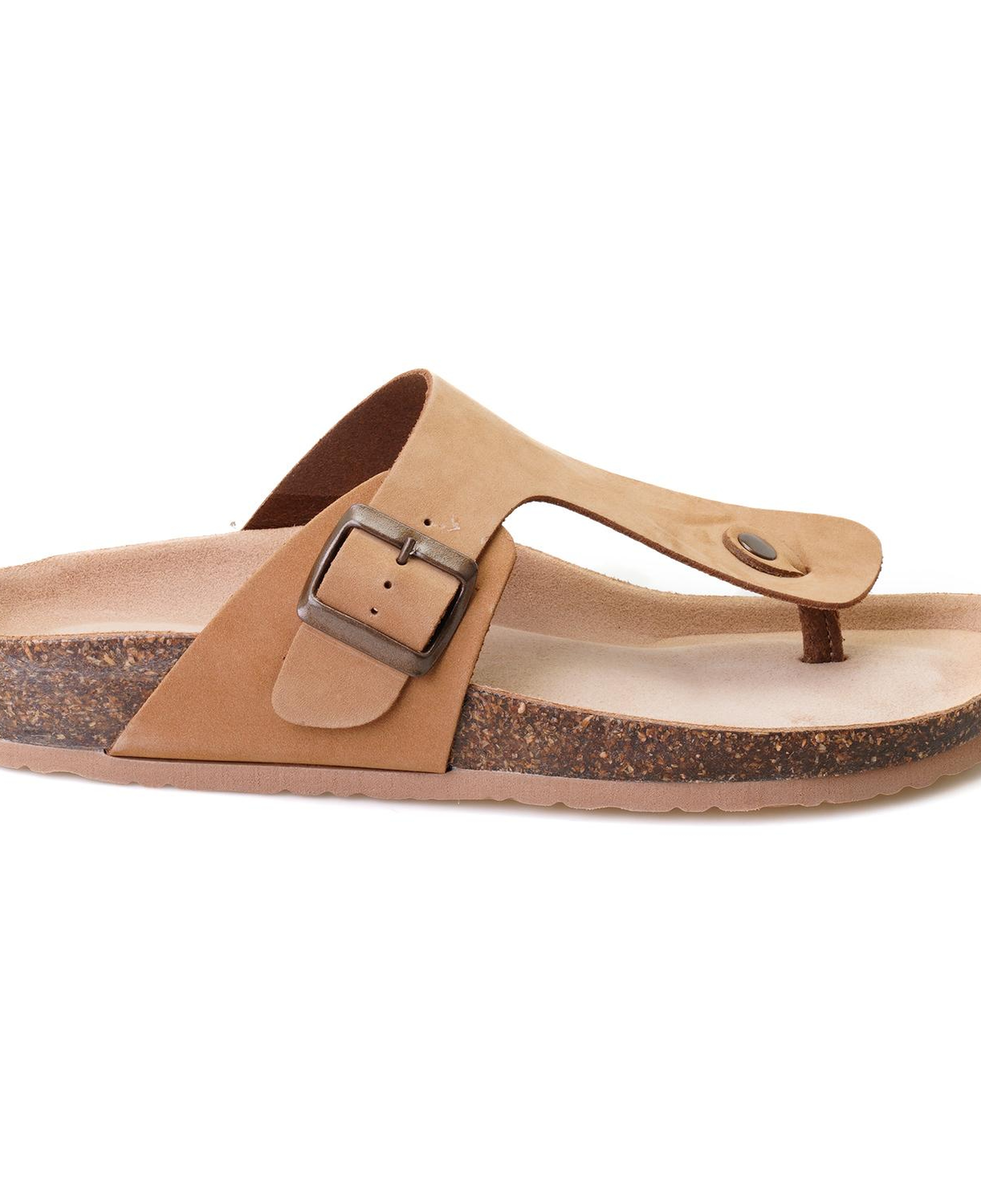 Karen Kahve Erkek Parmak Arası Nubuk Deri Terlik