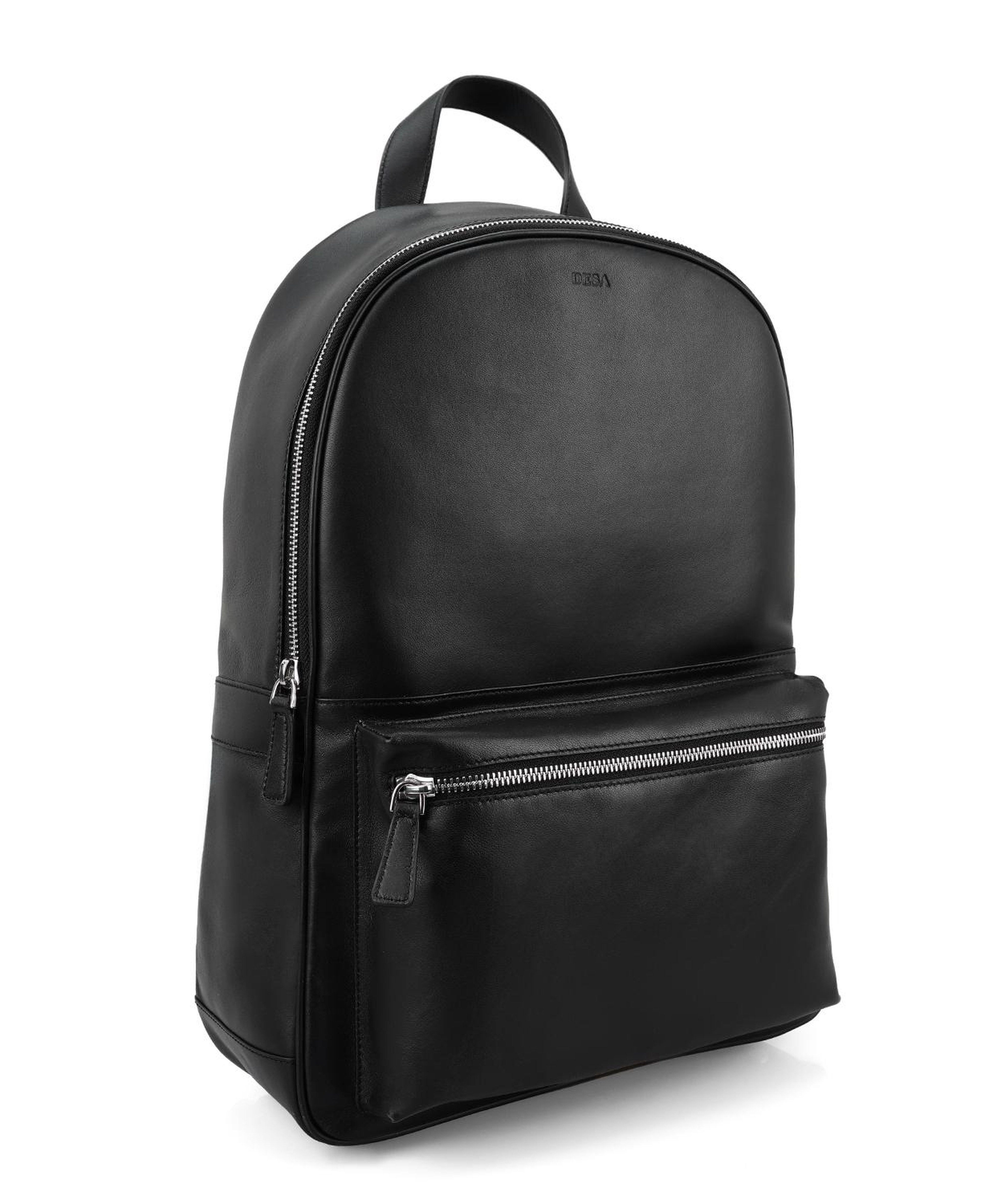 Nathan Siyah Deri Sırt Çantası